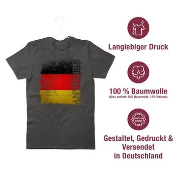 Shirtracer T-Shirt Germany Vintage Flagge 2024 Fussball EM Fanartikel