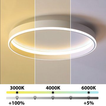 Ailiebe Design LED Deckenleuchte, LED fest integriert, Warmweiß Neutralweiß Kaltweiß, LED Deckenlampe Dimmbar mit Fernbedienung 40cm mit Memory Funktion