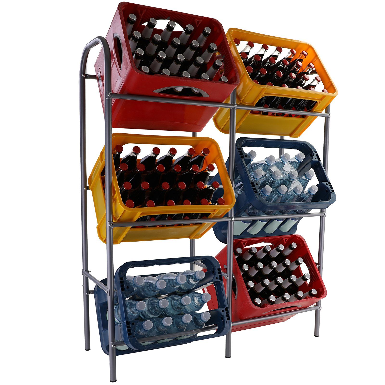 RAMROXX Standregal 6 Kisten Kastenständer Kastenregal Kistenregal Getränkek günstig online kaufen