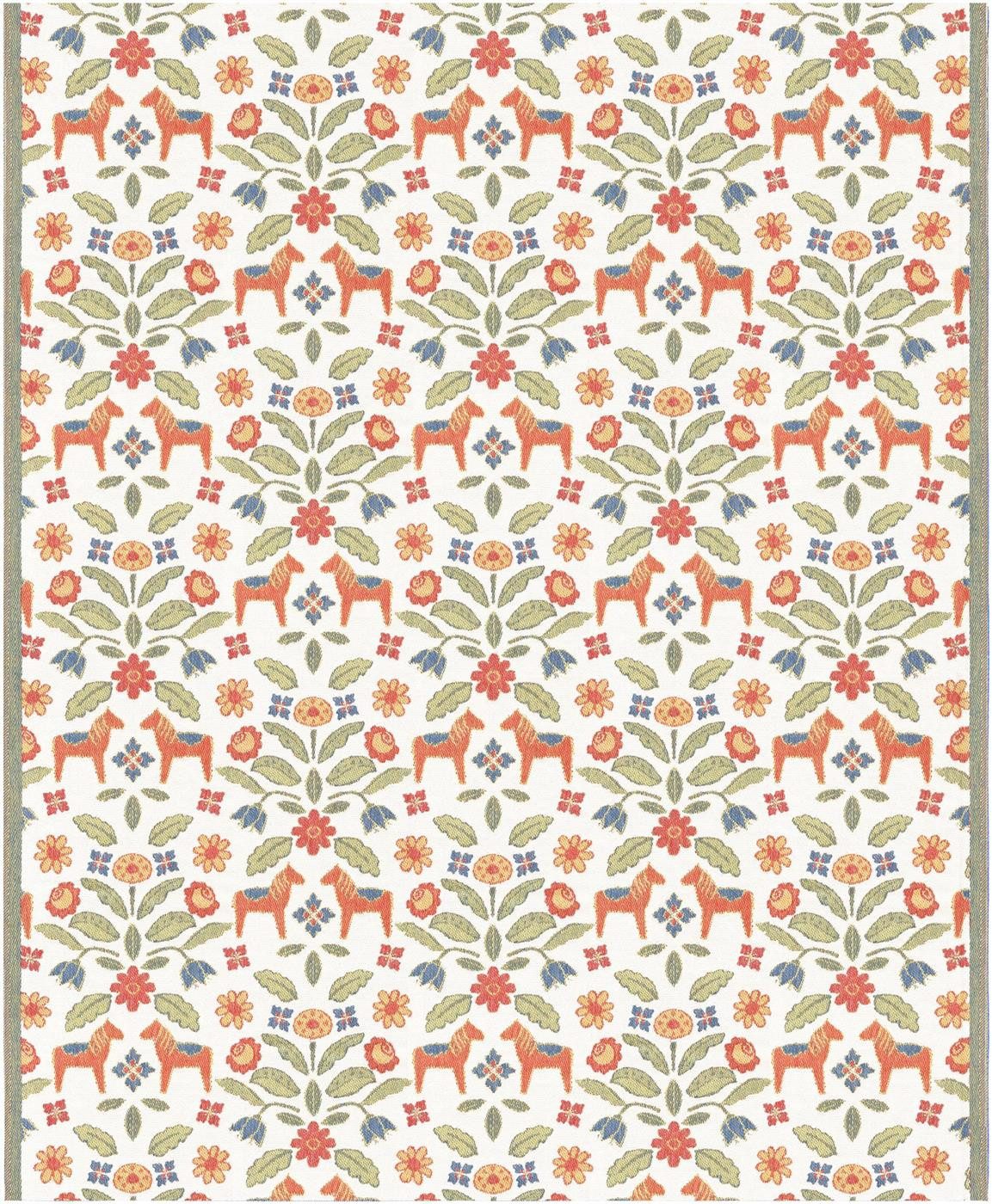 Plaid Plaid Kurbitsblom 140x170 cm, EKELUND MASTER WEAVERS 1692, Pixel gewebt (3-farbig)