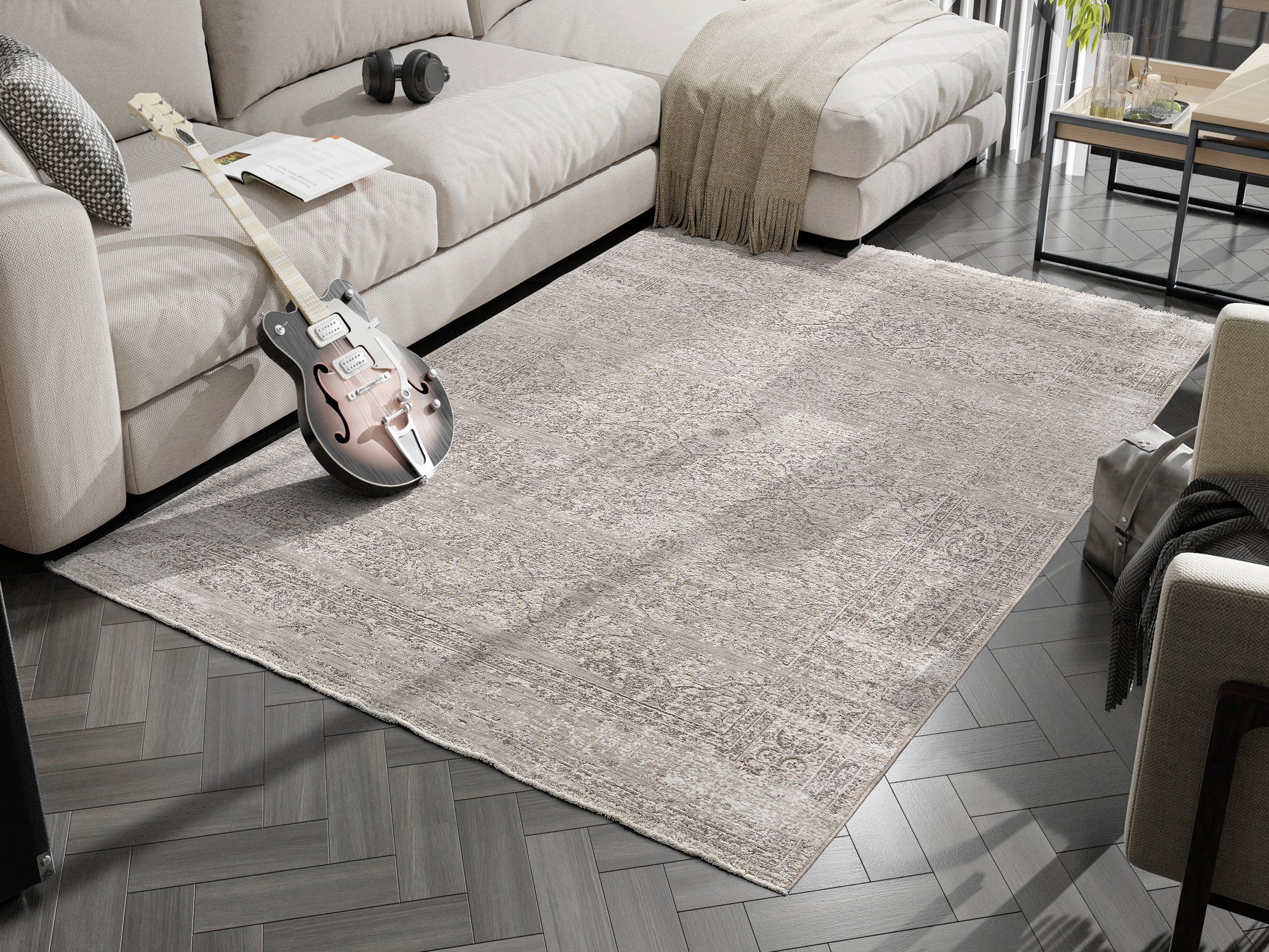 OCI DIE TEPPICHMARKE Teppich VELA ANTIQUE, rechteckig, Höhe: 10 mm, Kurzflor, 3D Hochtief-Optik, maschinell gewebt