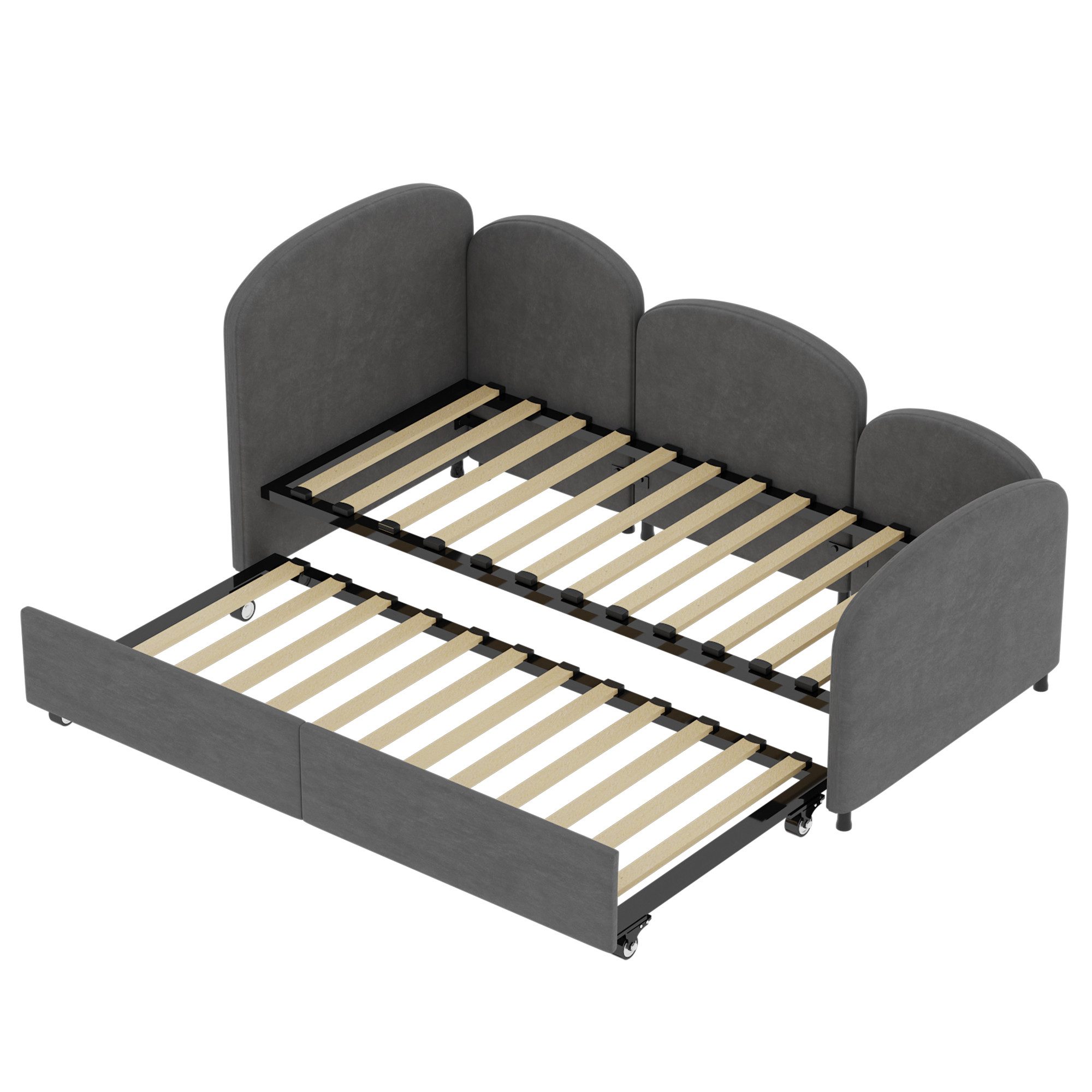 KLAM HOME Schlafsofa modernes Twin Size Daybed mit Storage Drawers Velvet g günstig online kaufen