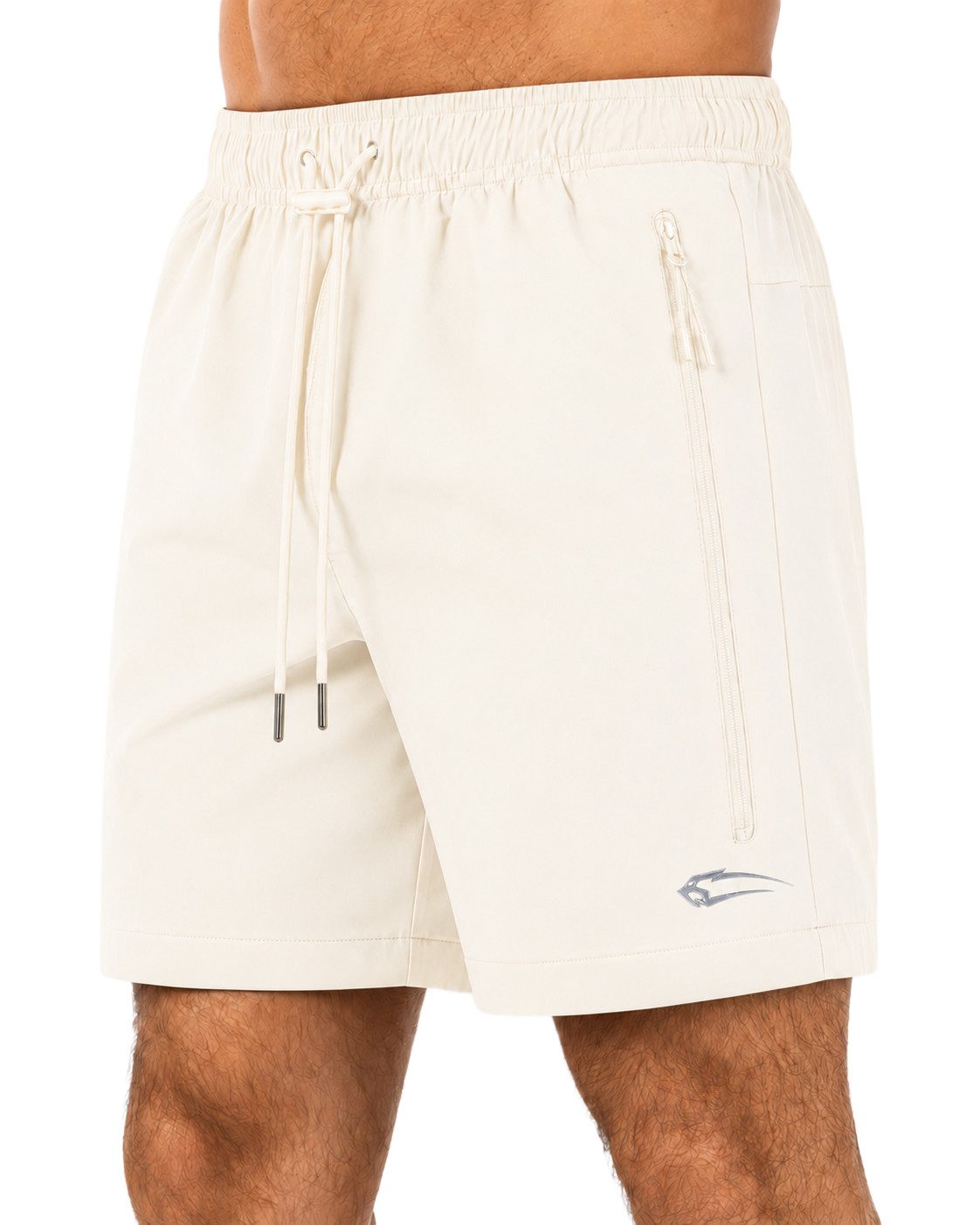 Smilodox Shorts Riven Herren, Sommershorts schnelltrocknend für Fitness & Training Zip Taschen, Gesäßtasche, Stretch, Kordelzug