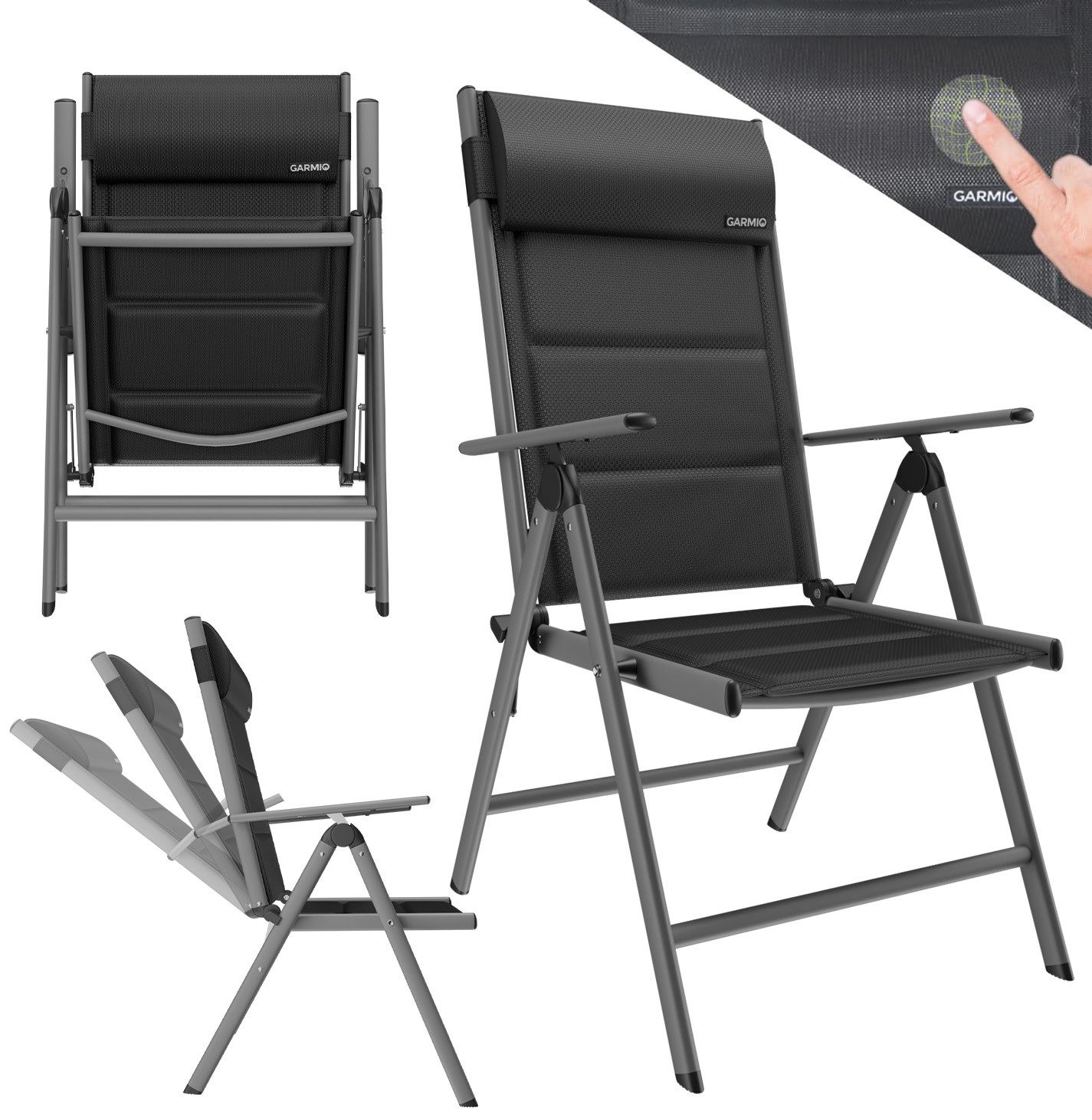 GARMIO Klappstuhl Gartenstuhl FLORENZ, robustes Aluminiumgestell für Garten günstig online kaufen