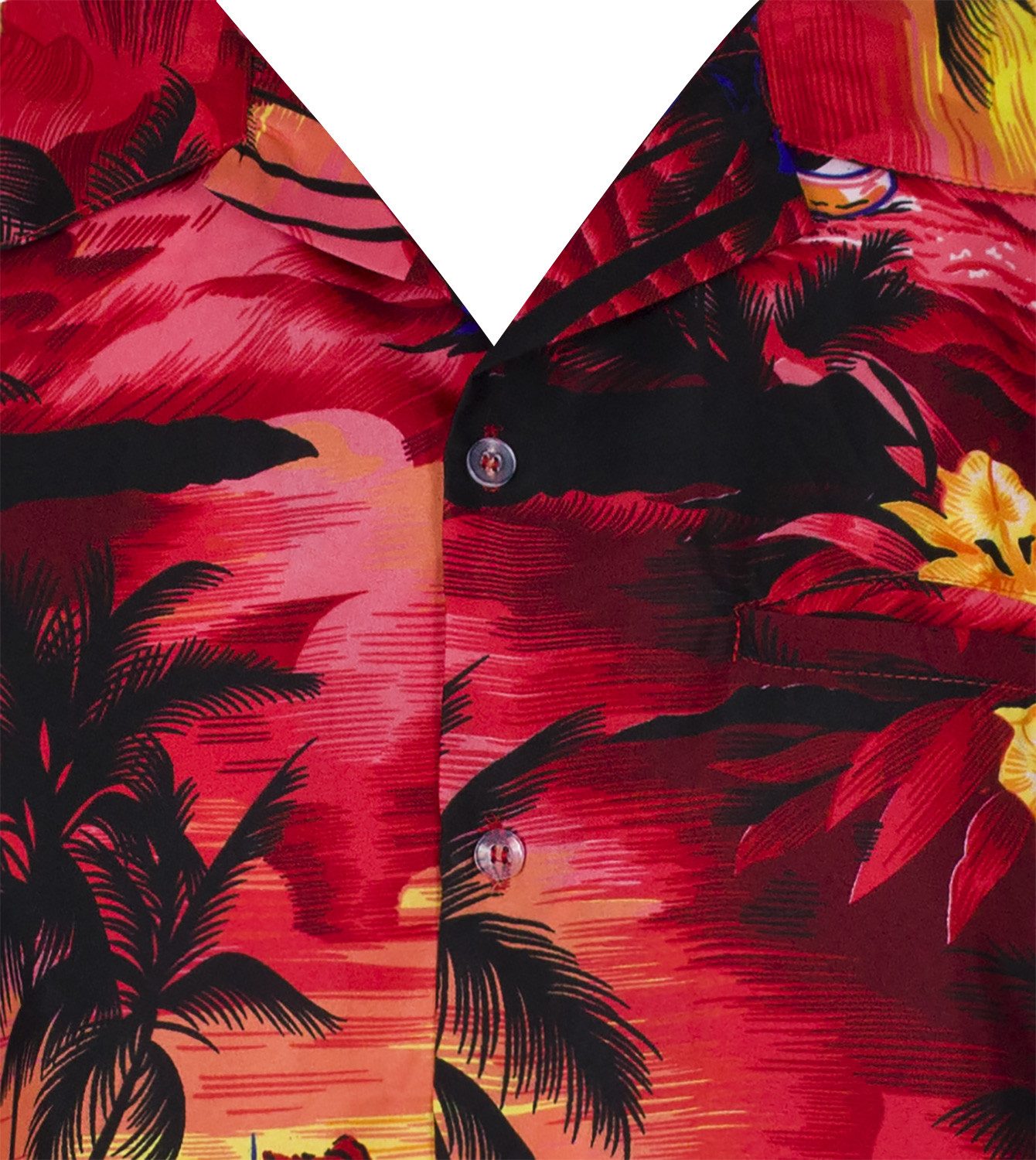 King Kameha Hawaiihemd Surf Übergrößen 7XL-12XL Kurzarm Front-Tasche Stylish Unisex