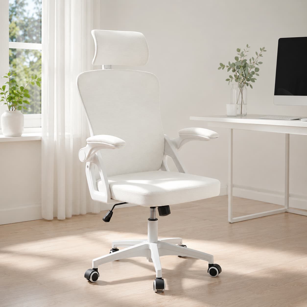 ANYSUN Bürostuhl ergonomisch Drehstuhl mit Rollen Büro Schreibtischstuhl (Bürostuhl Einzelstück für Büro- und Home-Office Nutzung), Ergonomischer Gamingstuhl Home Office Mesh Rücken Kopf- Lendenstütze