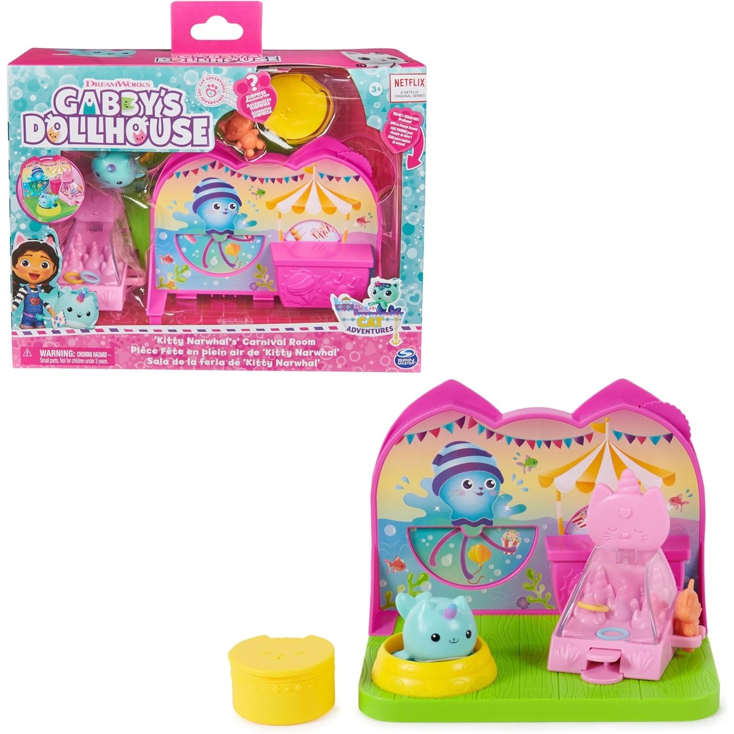 Spin Master Spielwelt 6068287 Gabby's Dollhouse – Deluxe Room - Carnival (Cat Ad