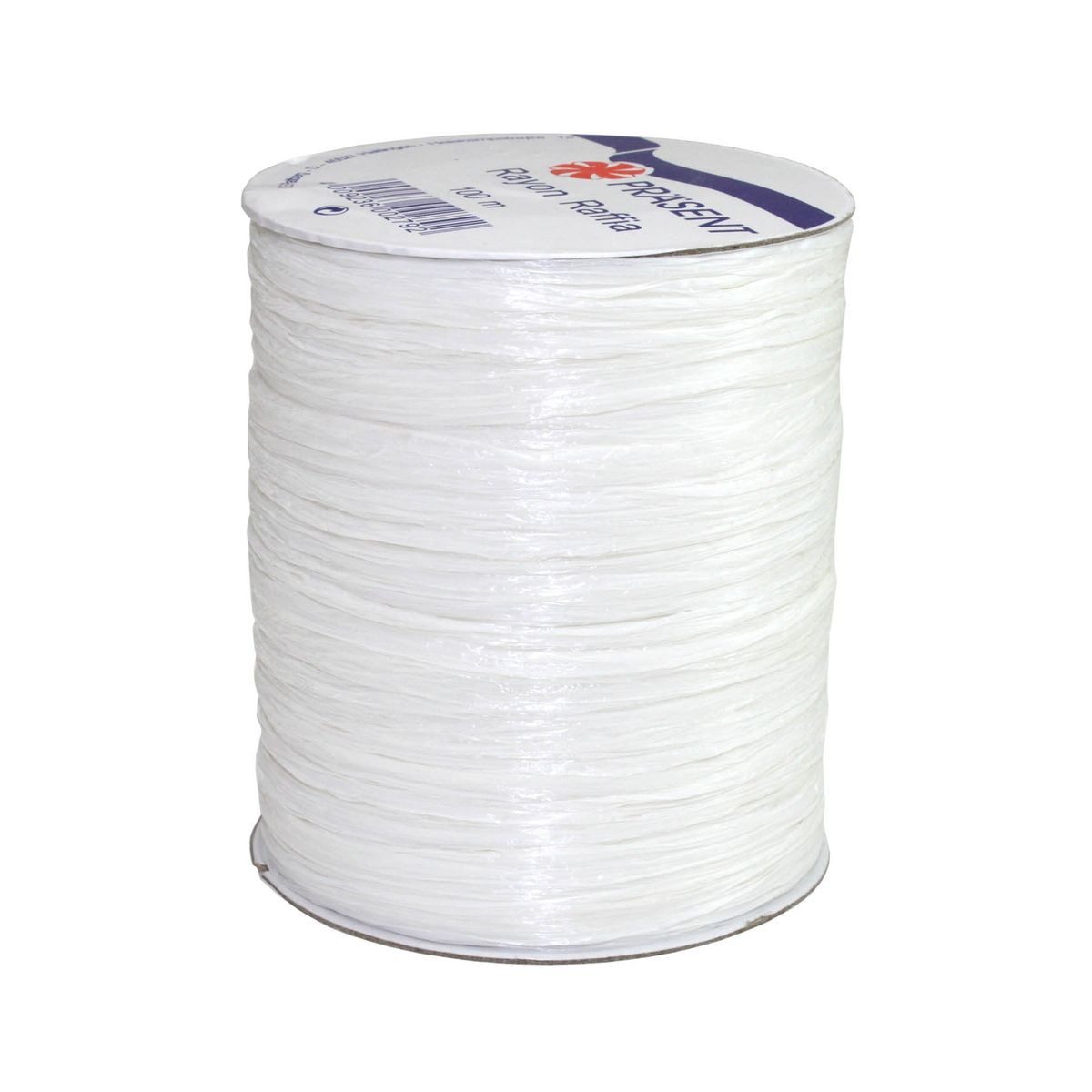 PRÄSENT Geschenkband PRÄSENT Bastband Rayon Raffia weiß 100m
