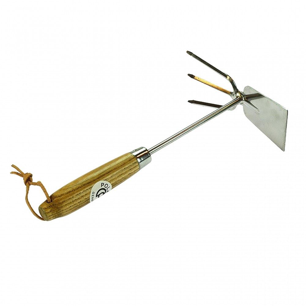 Gartenhacke T-341450 Edelstahl Doppelhacke 6,5 cm breit