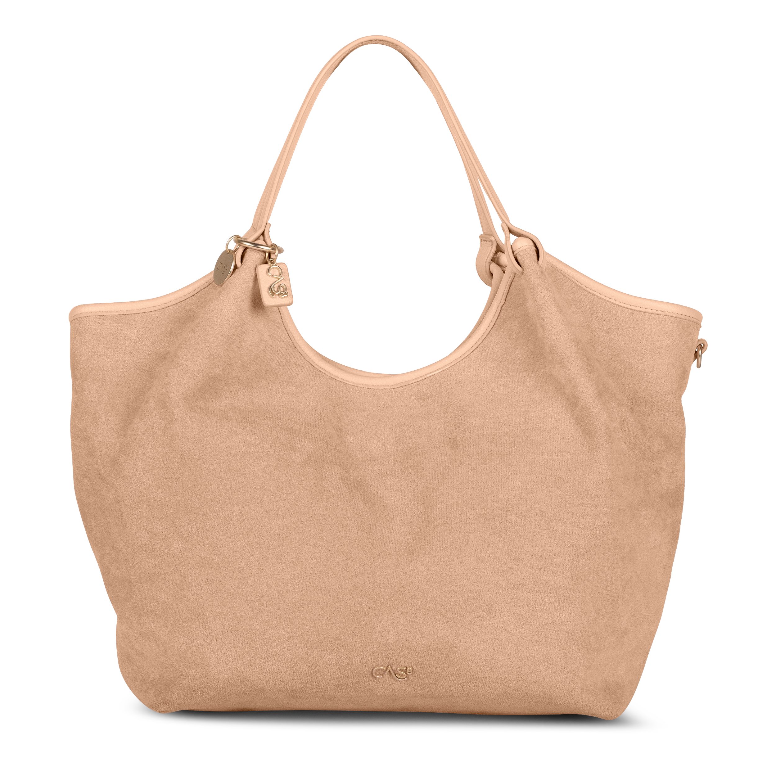 Cas8 Shopper Rike 35487 veganer, funktionaler Shopper mit Wildleder-Optik