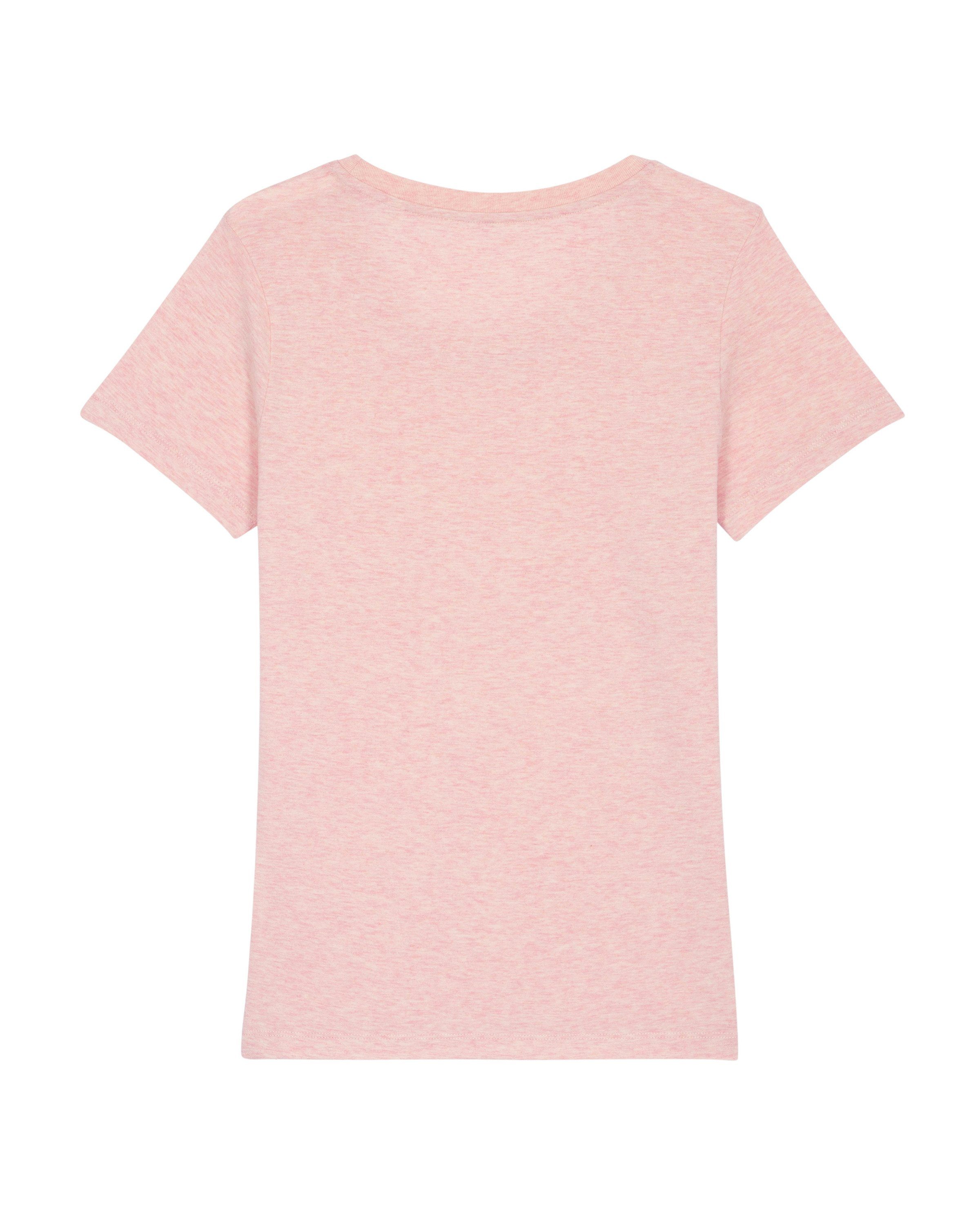 wat? Apparel rosa in Blume (1-tlg) Wasserfarbe meliert 02 Print-Shirt creme
