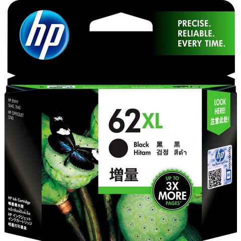 HP 62XL Tintenpatrone (1-tlg., original Druckerpatrone 62 schwarz XL)