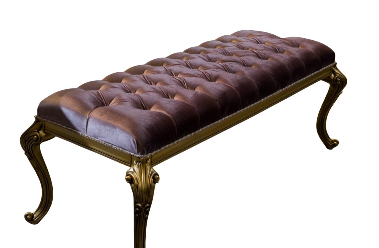 Xlmoebel Hocker Luxus Chesterfield Hocker aus Samt, vielseitig einsetzbar (Einzeln, 1 St., Hocker), Hergestellt in Europa