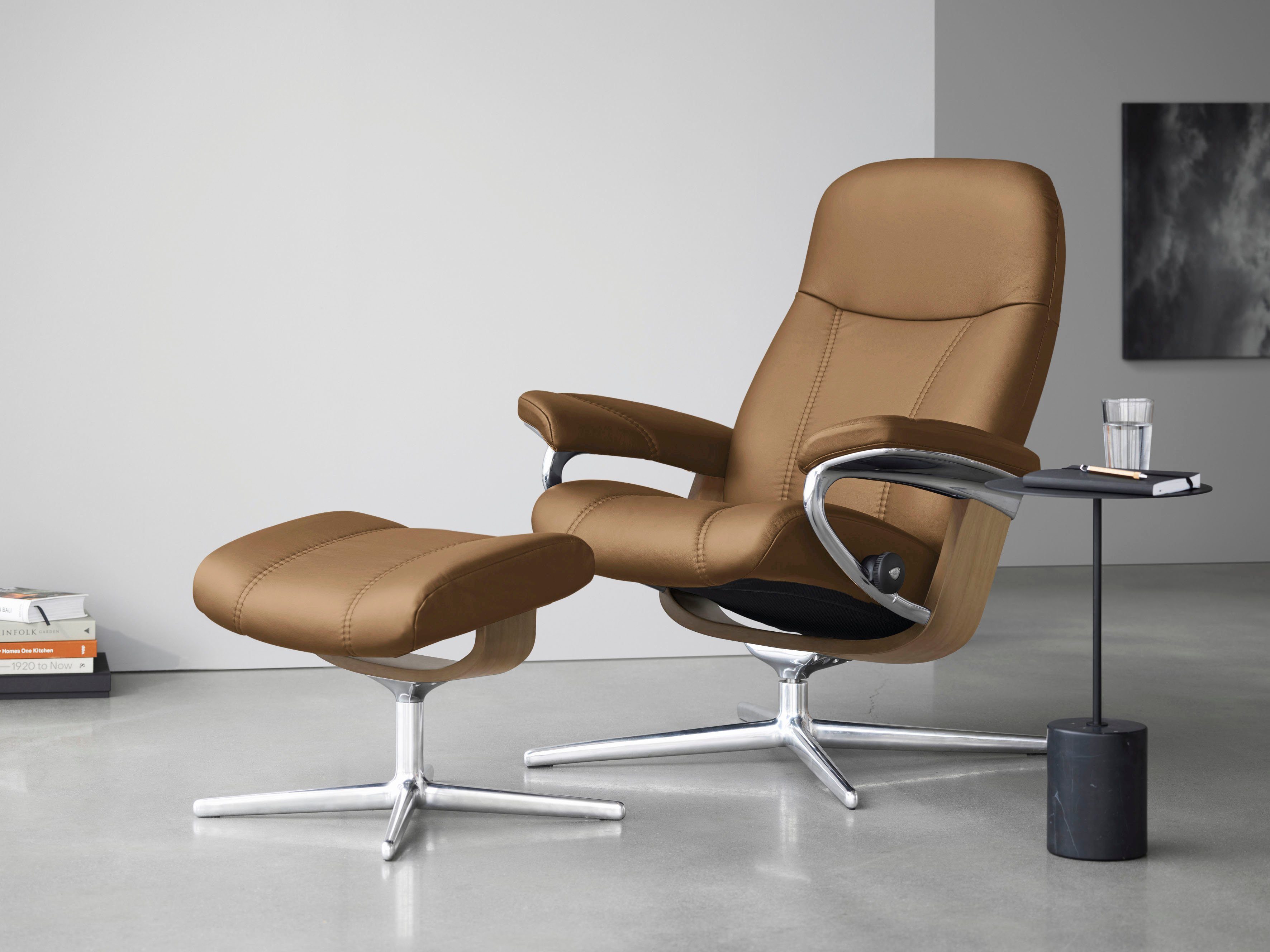 Stressless® Relaxsessel Consul, mit Cross Base, Größe S, M & L, Holzakzent Eiche