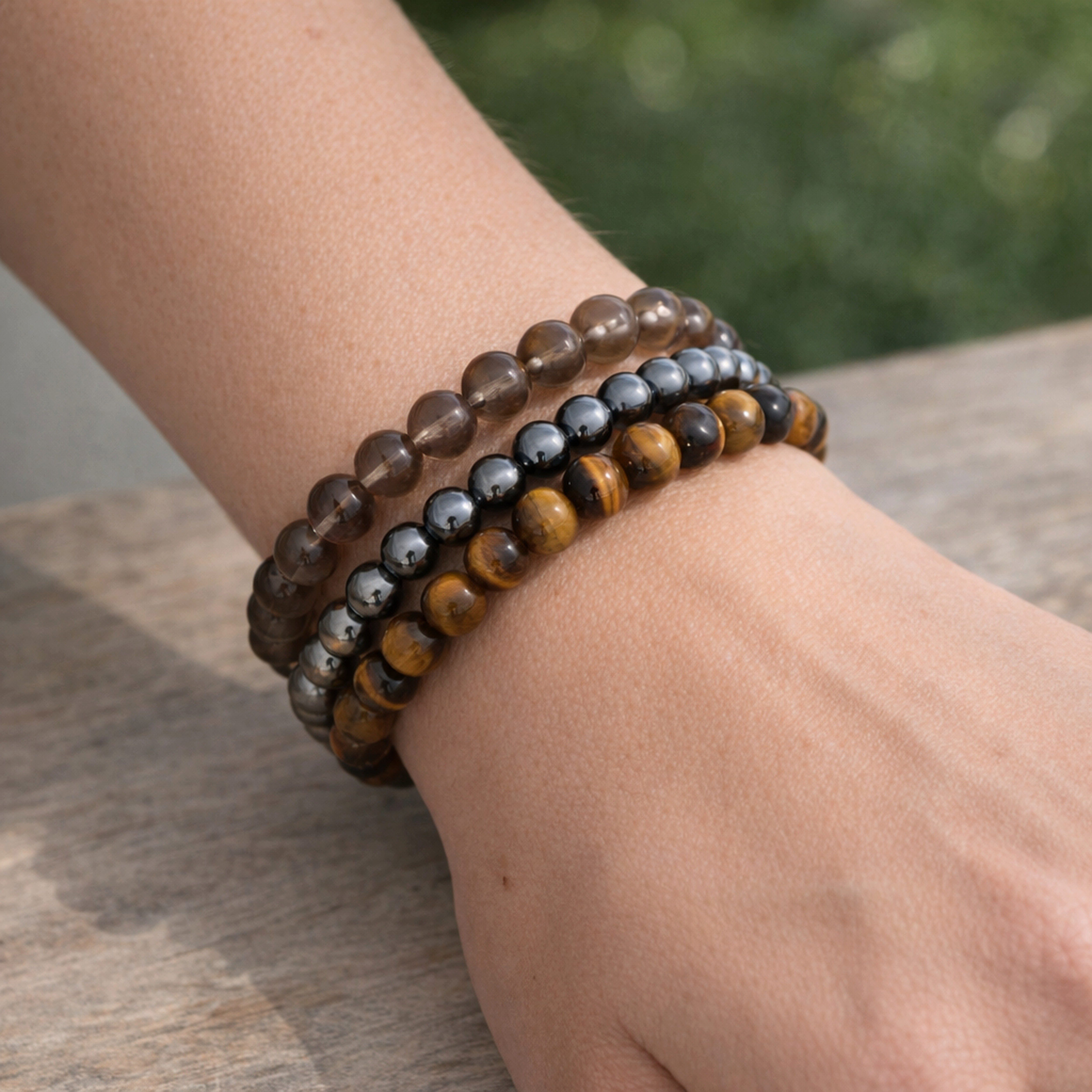 Lebensquelle Plus Armband Tigerauge Kugelarmband, 8 mm – Bild 5 von 5