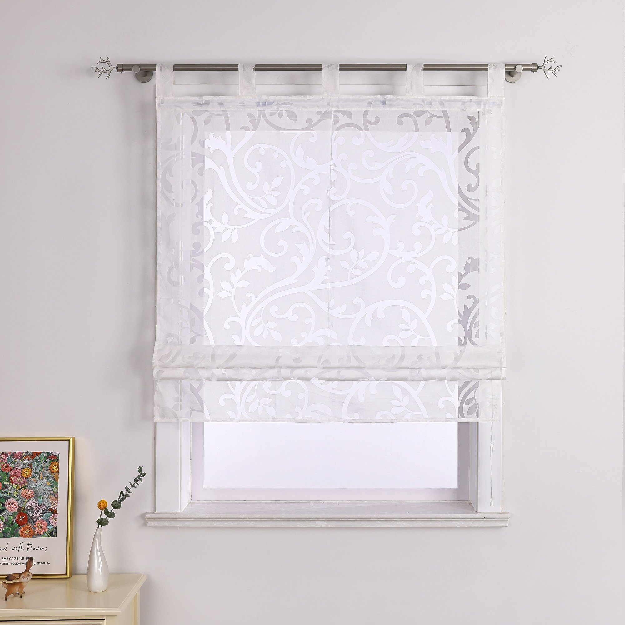 Raffrollo »Jessica«, Delien, mit Schlaufen, Voile, Transparente