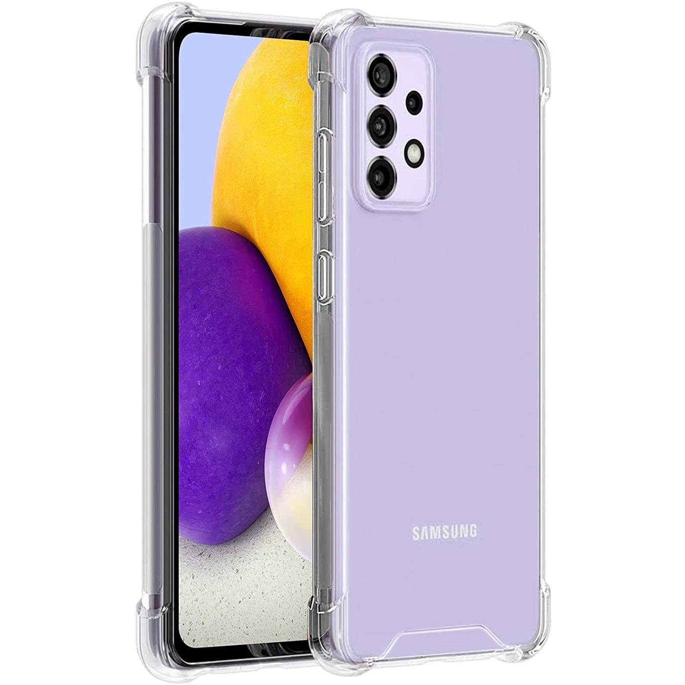 CoolGadget Handyhülle Anti Shock Rugged Case für Samsung Galaxy A72 6,7 Zoll, Slim Cover Kantenschutz Schutzhülle für Samsung A72 Hülle Transparent
