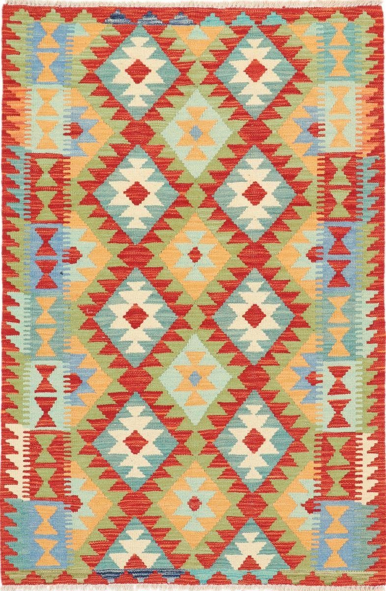 Orientteppich Kelim Afghan 102x151 Handgewebter Orientteppich, Nain Trading, rechteckig, Höhe: 3 mm