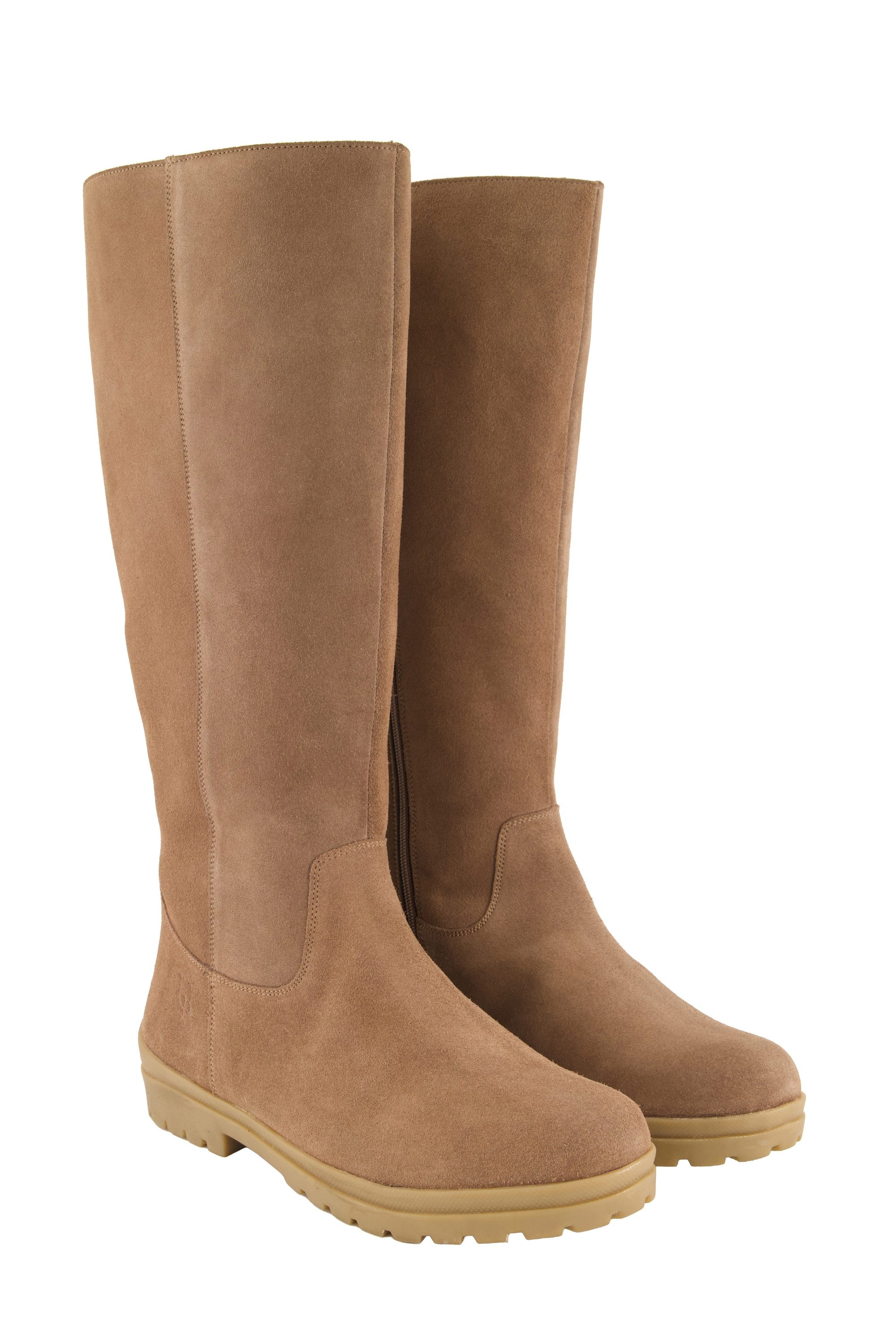 Ulla Popken Veloursleder-Stiefel XXL-Schaft Warmfutter Weite H Stiefel