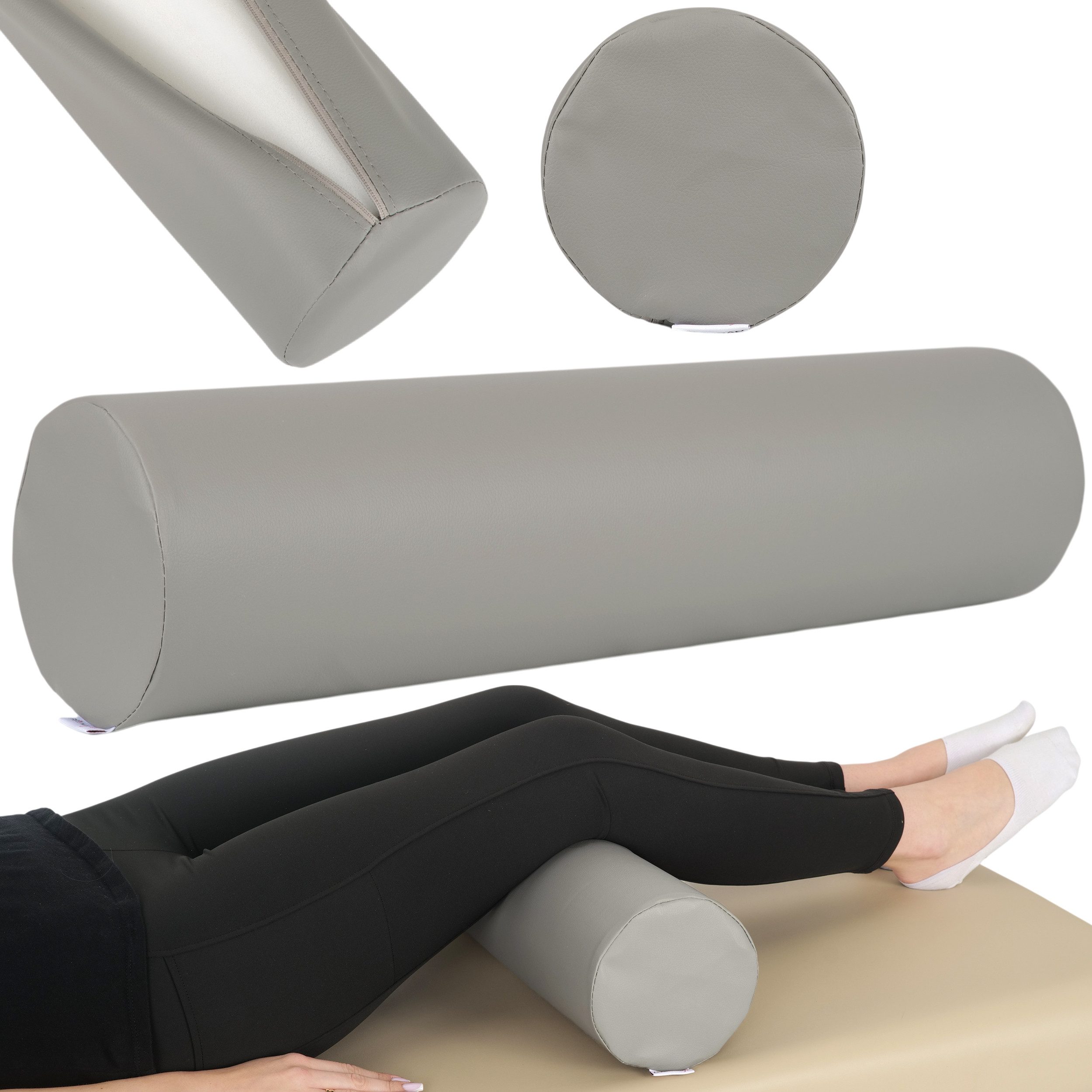 Habys Massageliege Vollrolle Knierolle Lagerungsrolle für Behandlungsliege 15 x 60cm Yoga