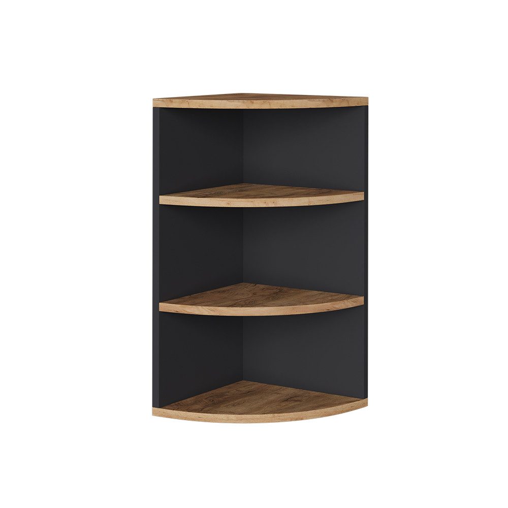Vicco Eckregal Ecki, Anthrazit/Goldkraft Eiche, 30 x 60 cm günstig online kaufen