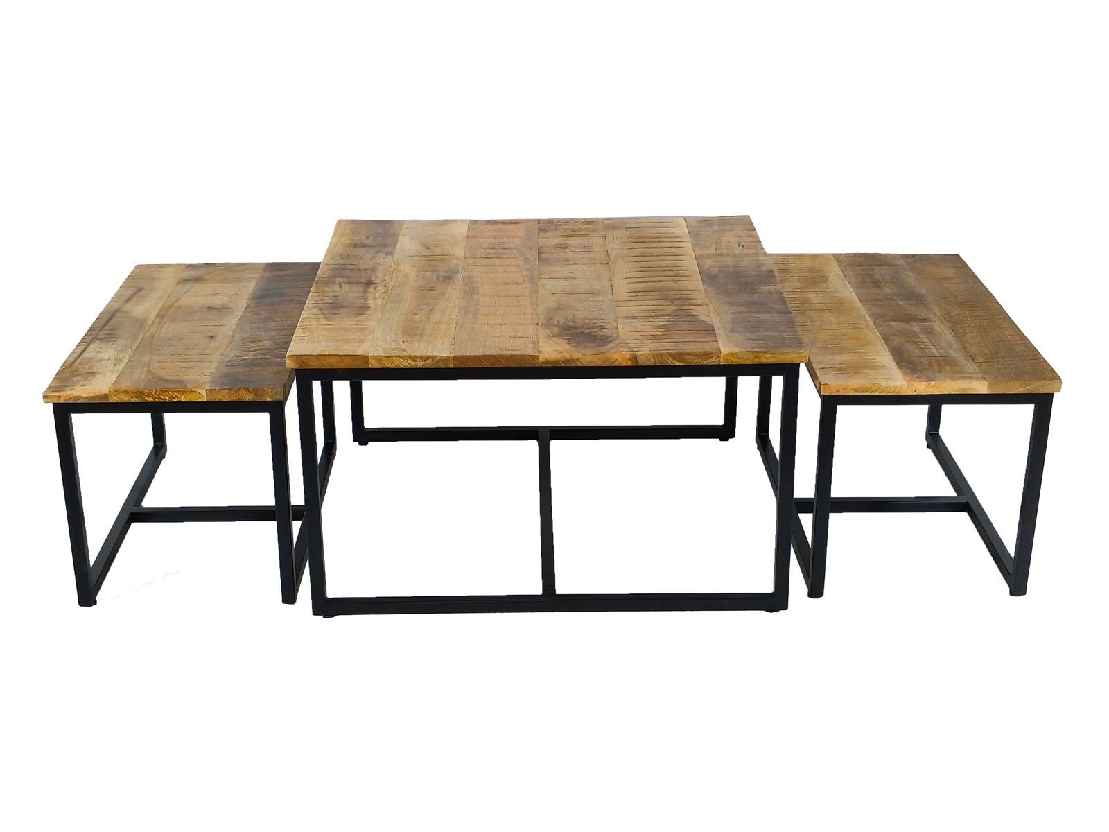 Couchtisch Couchtisch Beistelltisch 3er Set Ontario Satztisch Metall Gestell