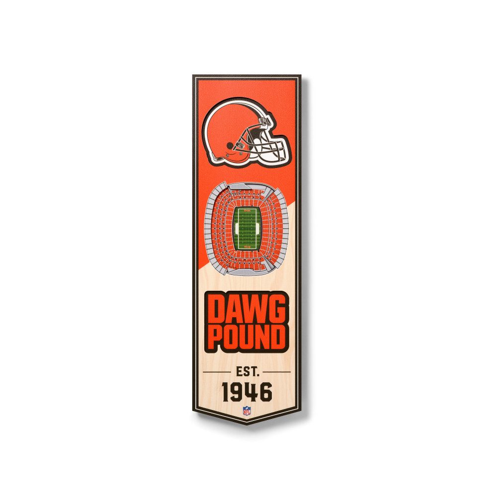 Cleveland Browns Wanddekoobjekt Cleveland Browns 3D Stadium Banner