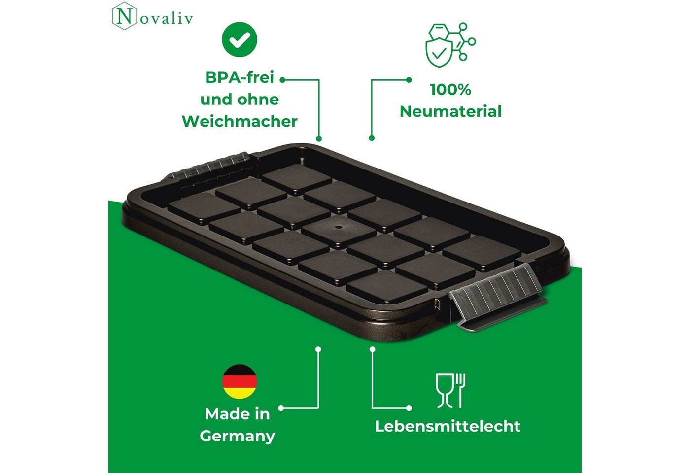 Thumbnail - Novaliv Aufbewahrungsbox - (1 St), Deckel