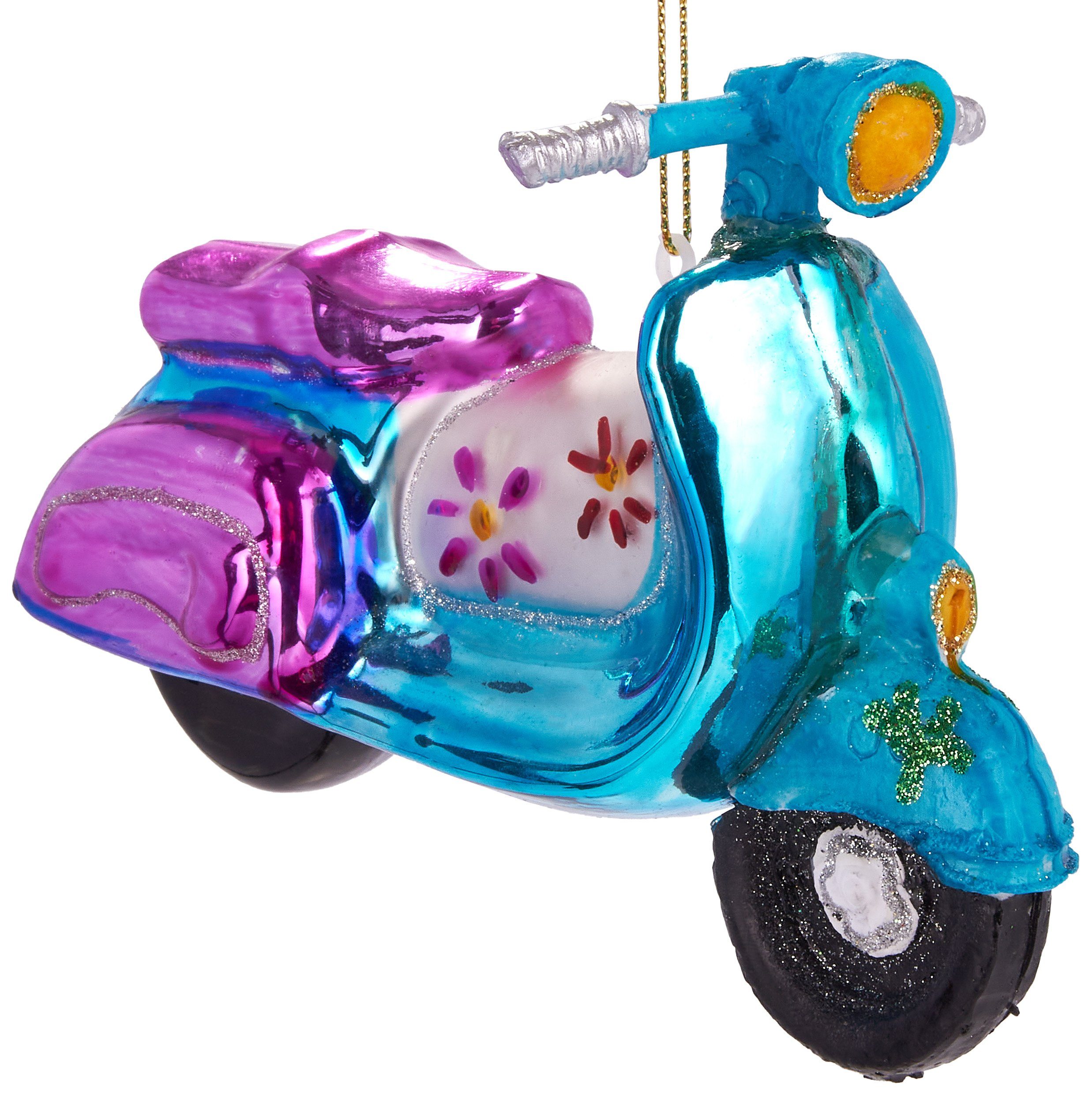 Christbaumschmuck Mundgeblasene Weihnachtskugel Retro Motorroller