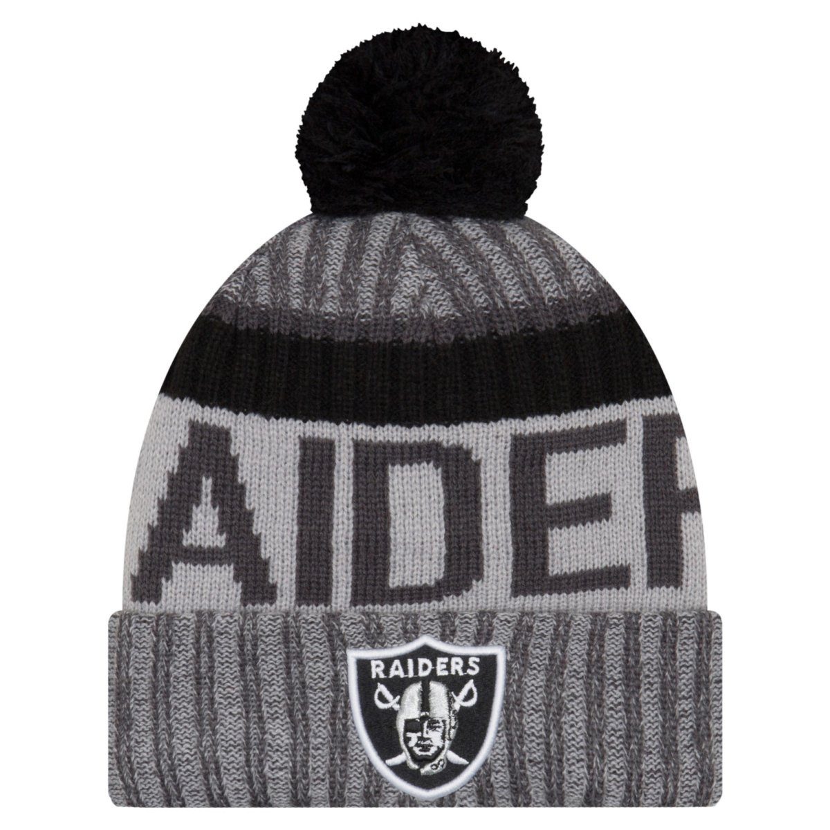 New Era Fleecemütze NFL SIDELINE Bobble Oakland Raiders