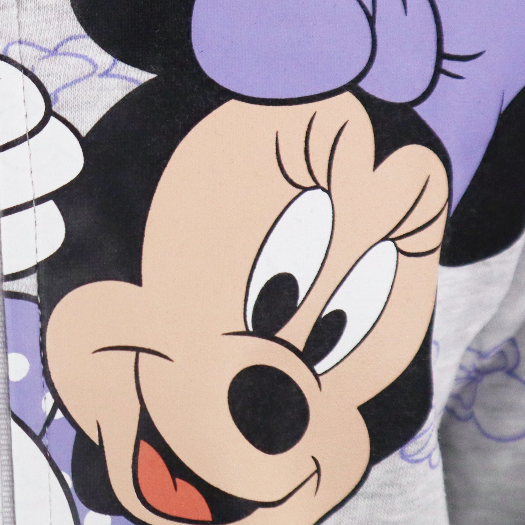 Grau Pullover Mädchen Gr. Sweater Kinder Pulli 98-128 Disney Maus Reißverschluss Minnie Disney