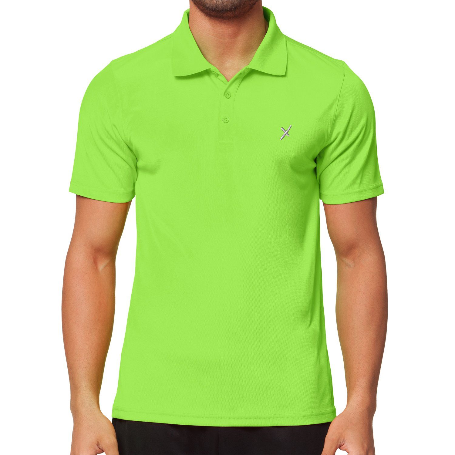 CFLEX Trainingsshirt Herren Sport Shirt Fitness Polo-Shirt Sportswear Collection Grün