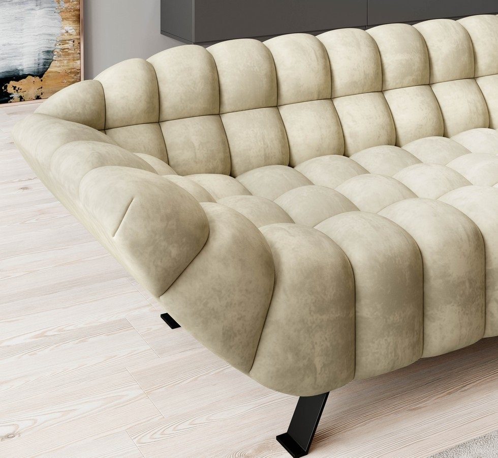 Design Sofa Dreams beige, Sofa mit edlem bequemer Form mane L Cloud Ecksofa in