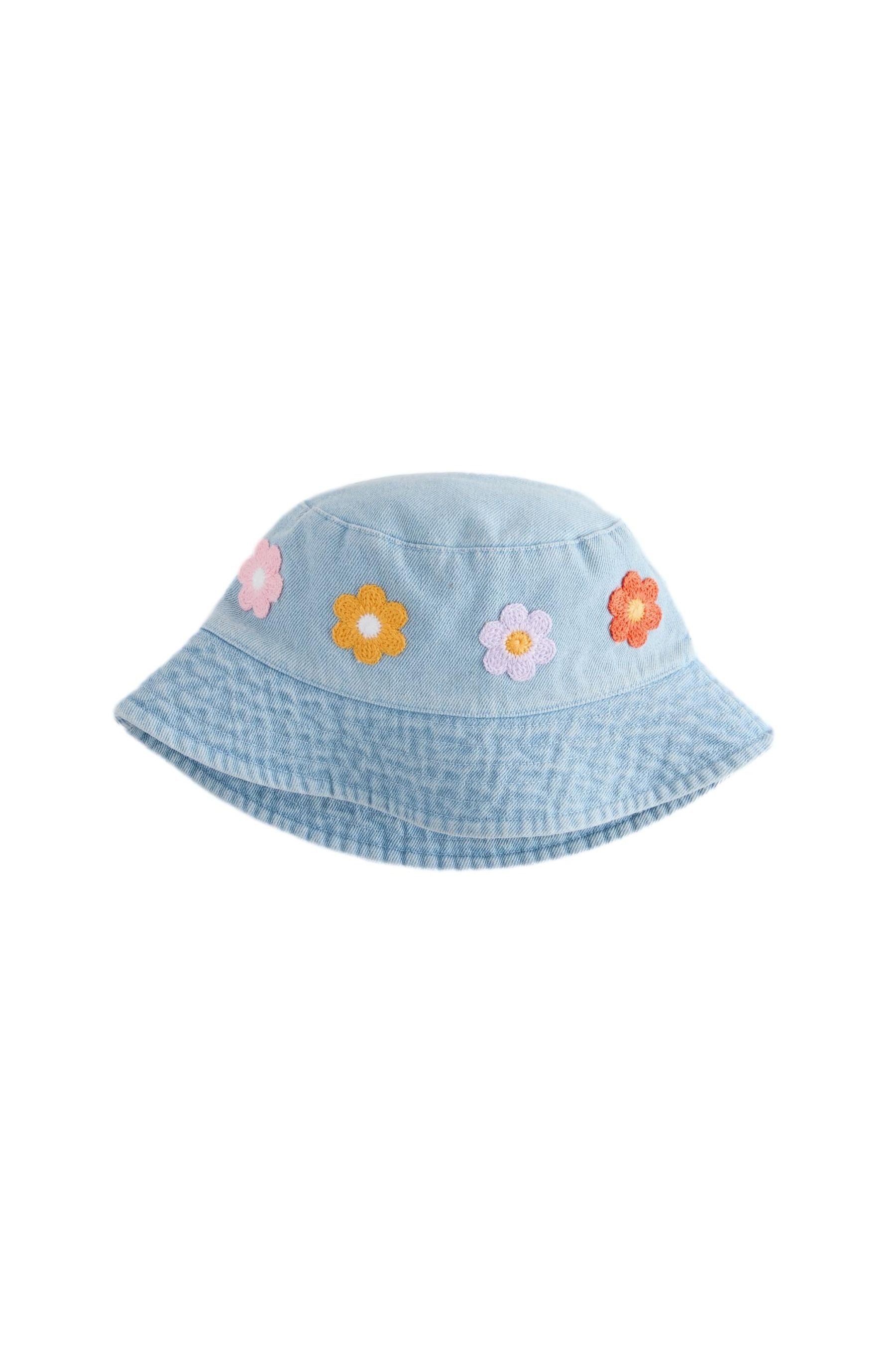 Next Fischerhut Anglerhut mit Häkelei und Blume (1-St)