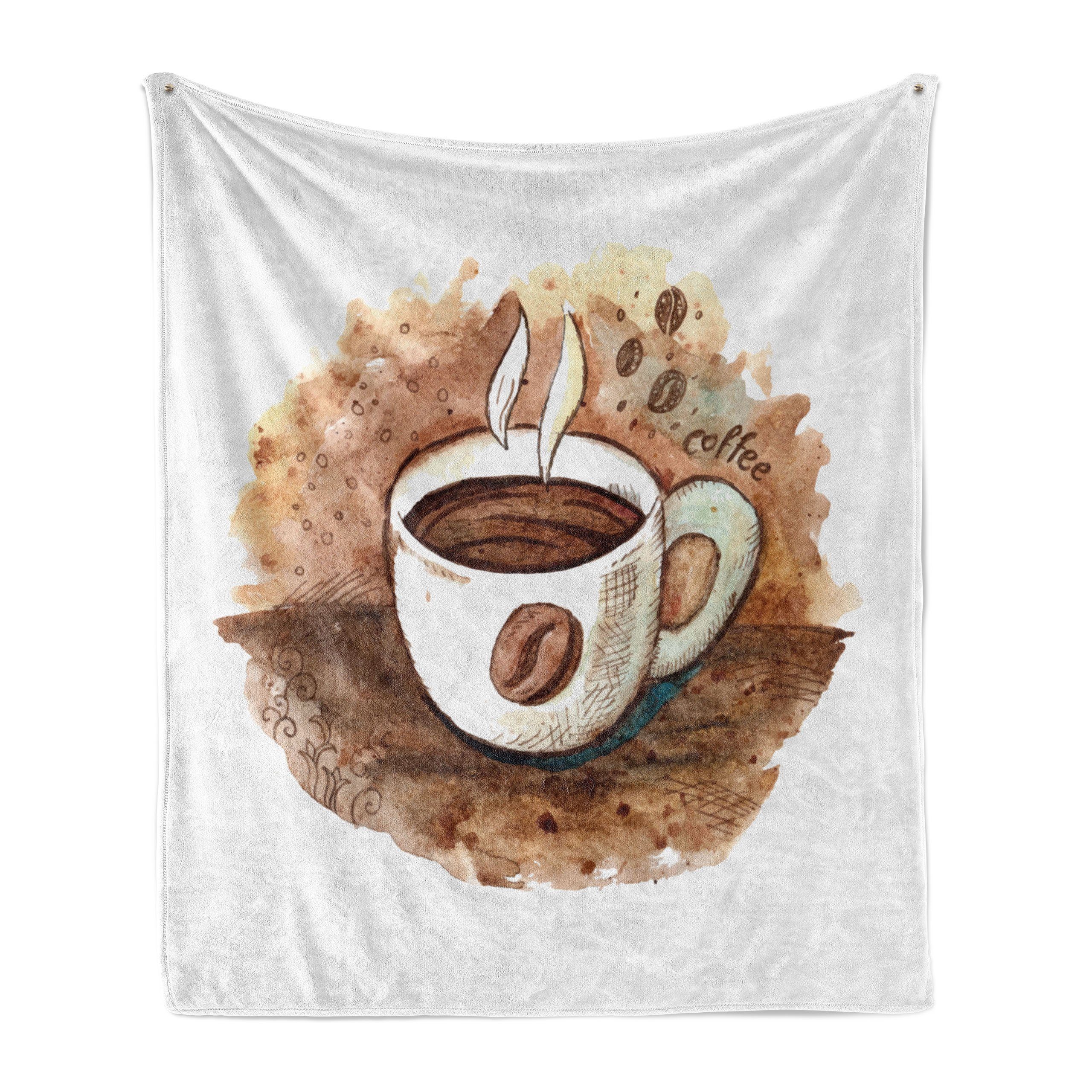 Wohndecke Gemütlicher Plüsch für gebrühter Abakuhaus, Außenbereich, den und Espresso Frisch Cup Tee Innen