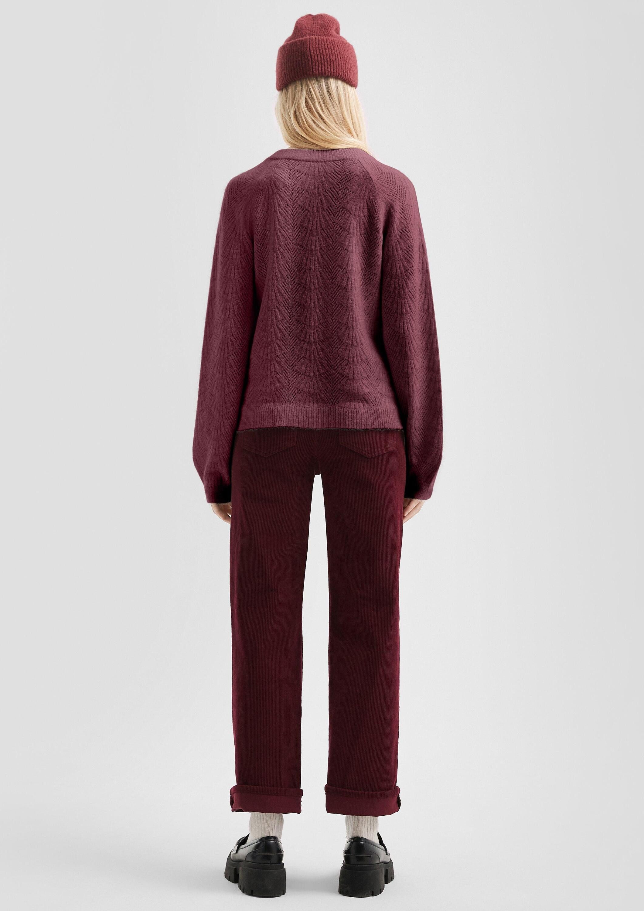 QS Longpullover Strickpullover Weicher Pullover mit Ajourmuster