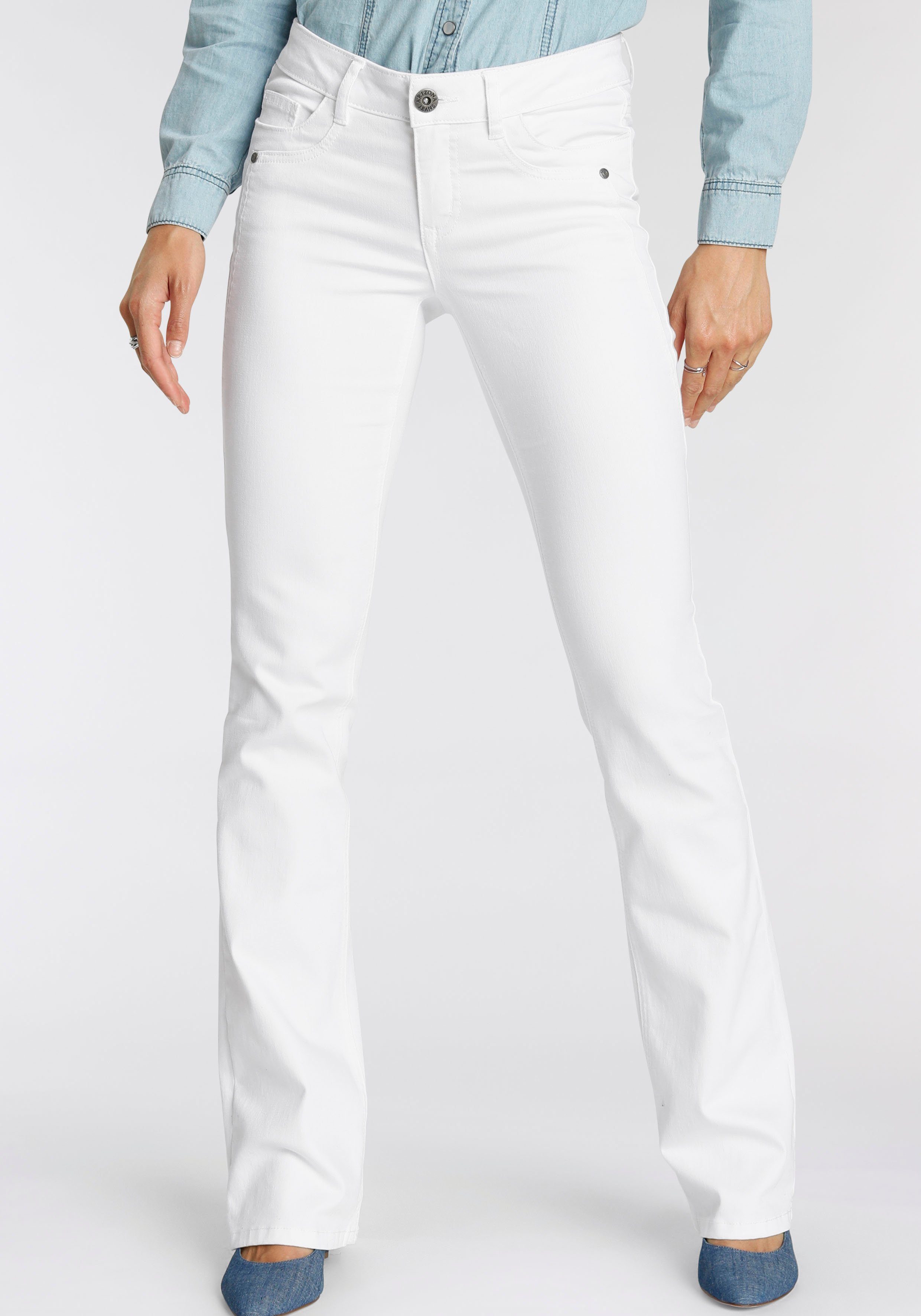Weiße Jeans mit niedrigem Bund für Damen online kaufen | OTTO