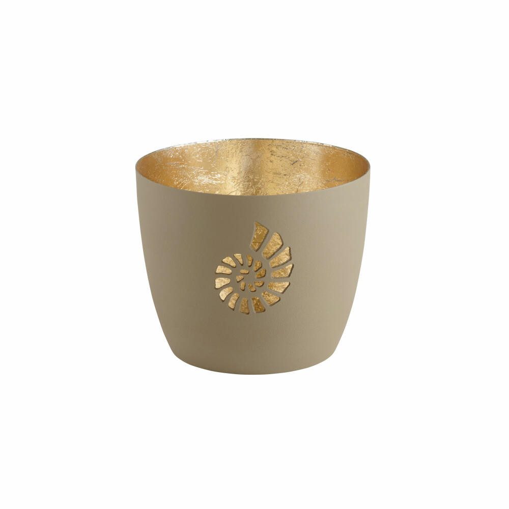 Giftcompany Windlicht Madras Muschel M sandstone, Gold, H 8.5 cm günstig online kaufen