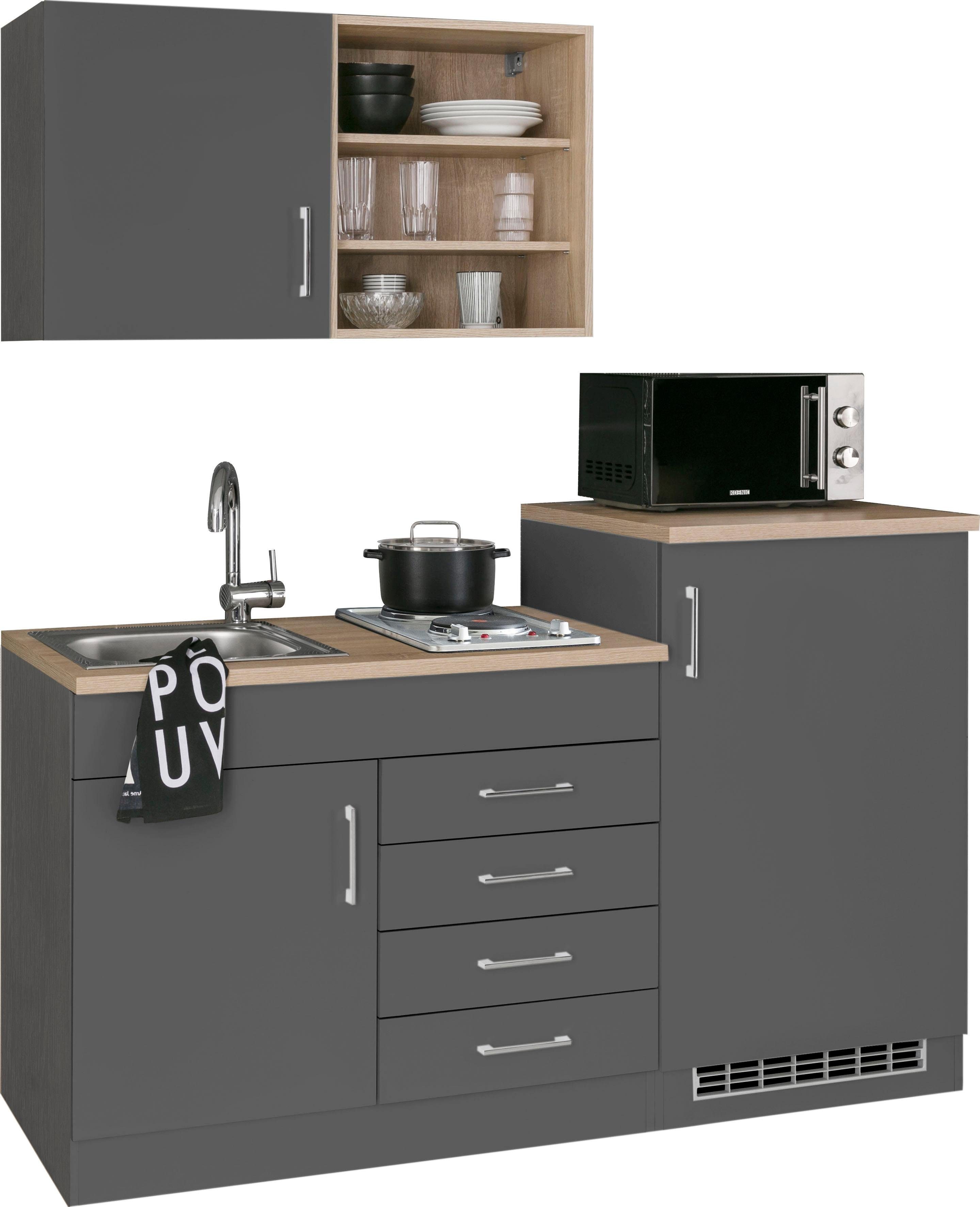 KOCHSTATION Pantryküche KS-Mali, Breite 160 cm, mit E-Geräten günstig online kaufen
