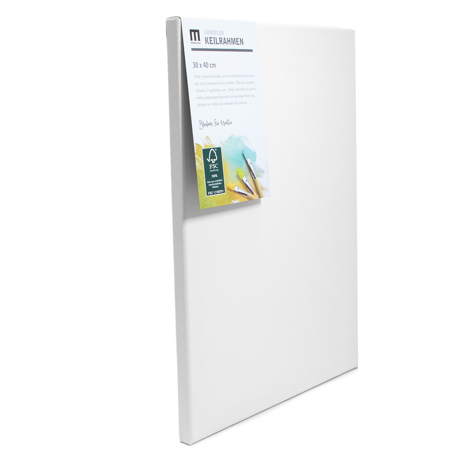 M MERCEO Leinwand, 10er Set Leinwand (je 5x 40x50cm+30x40cm) Baumwolle auf Keilrahmen