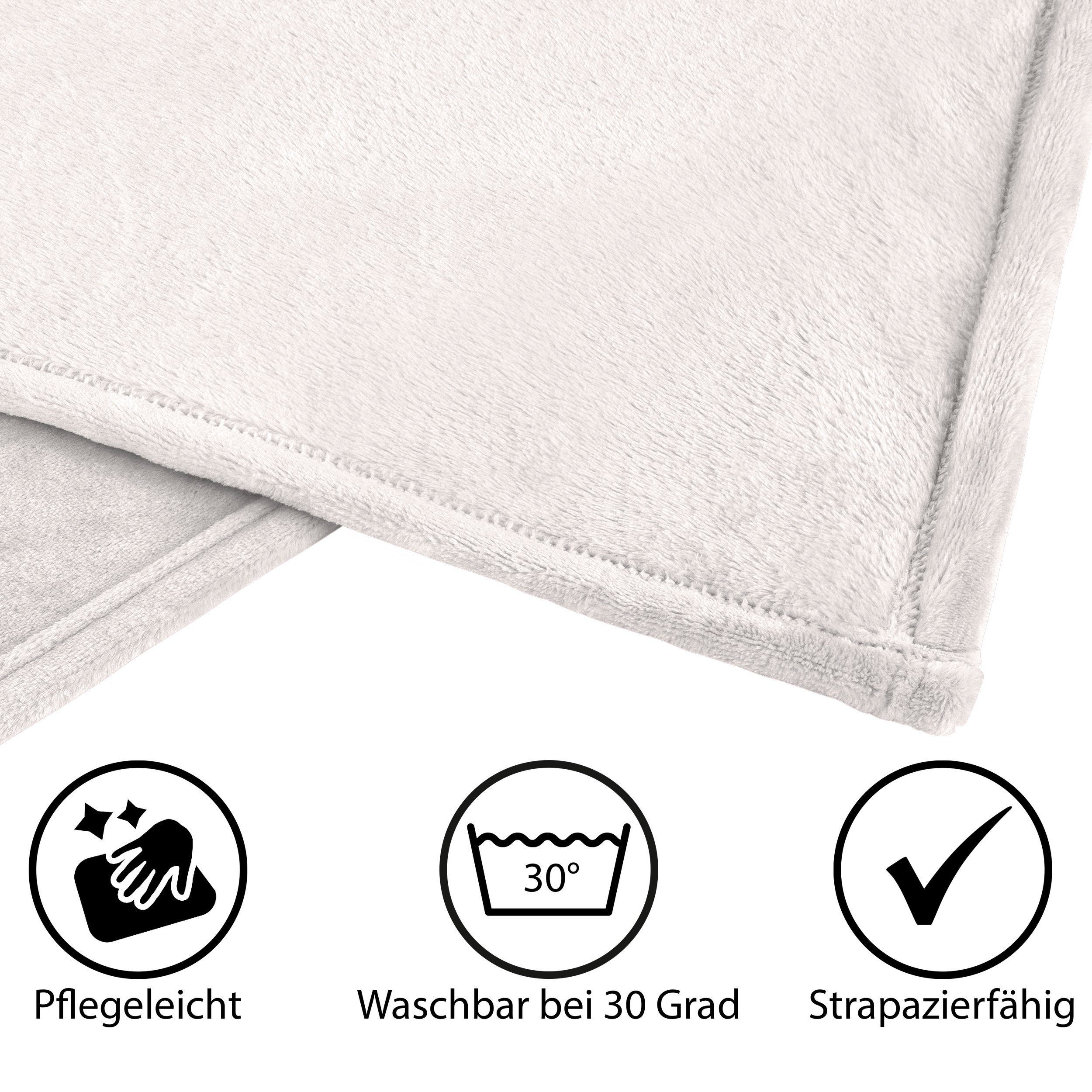 Devior Tagesdecke Cashmere Touch Kuscheldecke, Wohndecke, Tagesdecke, Bettüberwurf, dauerhaft kuschelig weich & wärmend, in 2 Größen, maschinenwaschbar