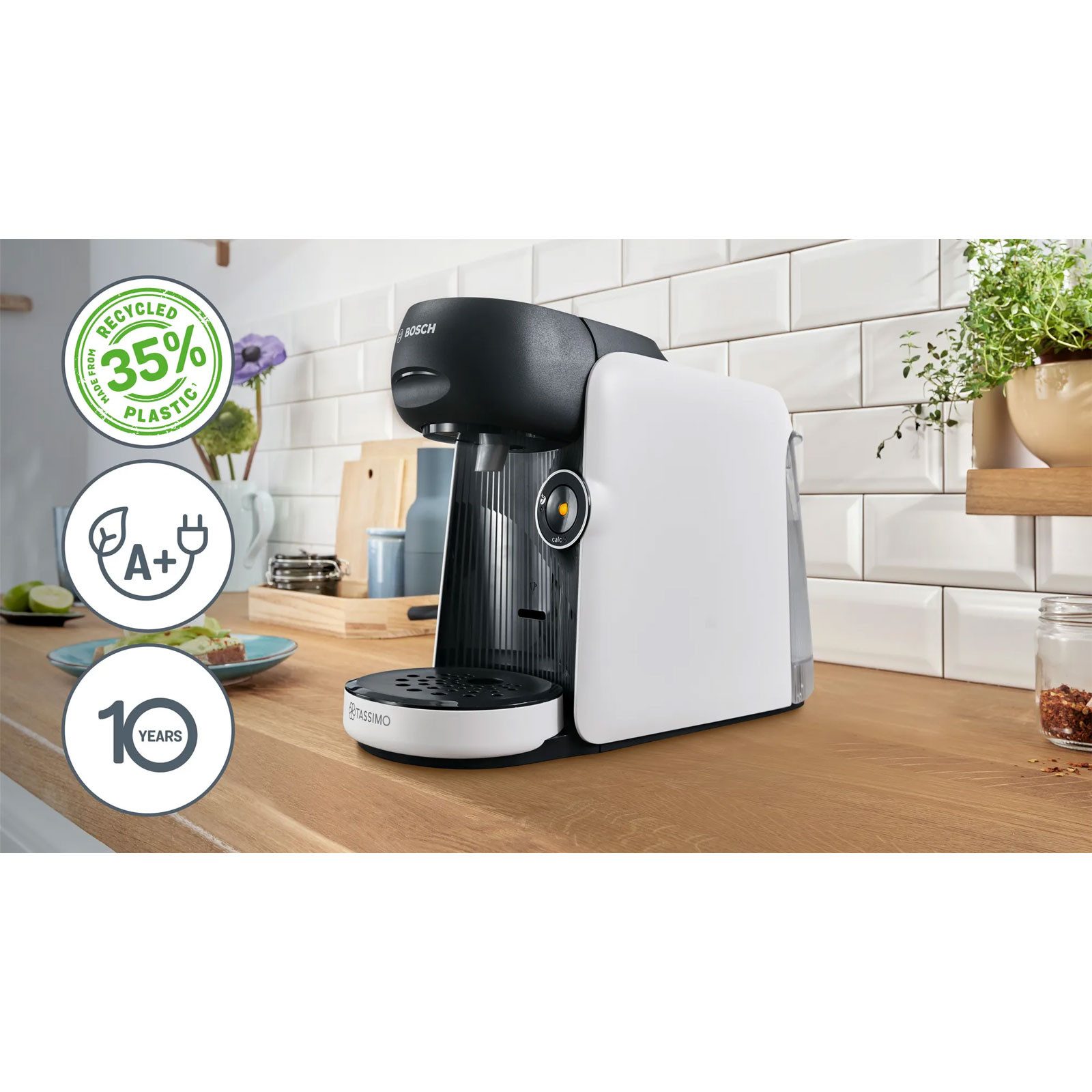 BOSCH Kapselmaschine TAS164E, Intellibrew Barcode-Technologie