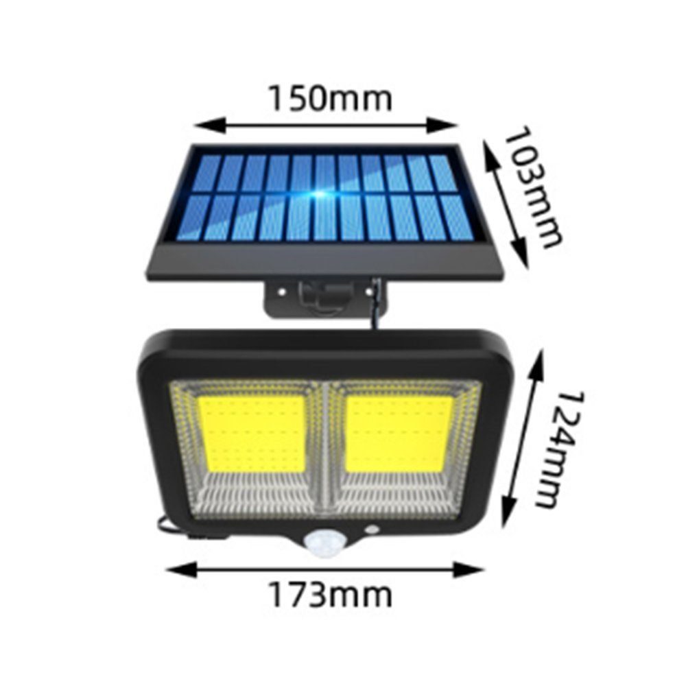 Nachtlicht Außen LED LED AUKUU für Bewegungsmelder, Solarleuchte mit LED 128 Solarlampen