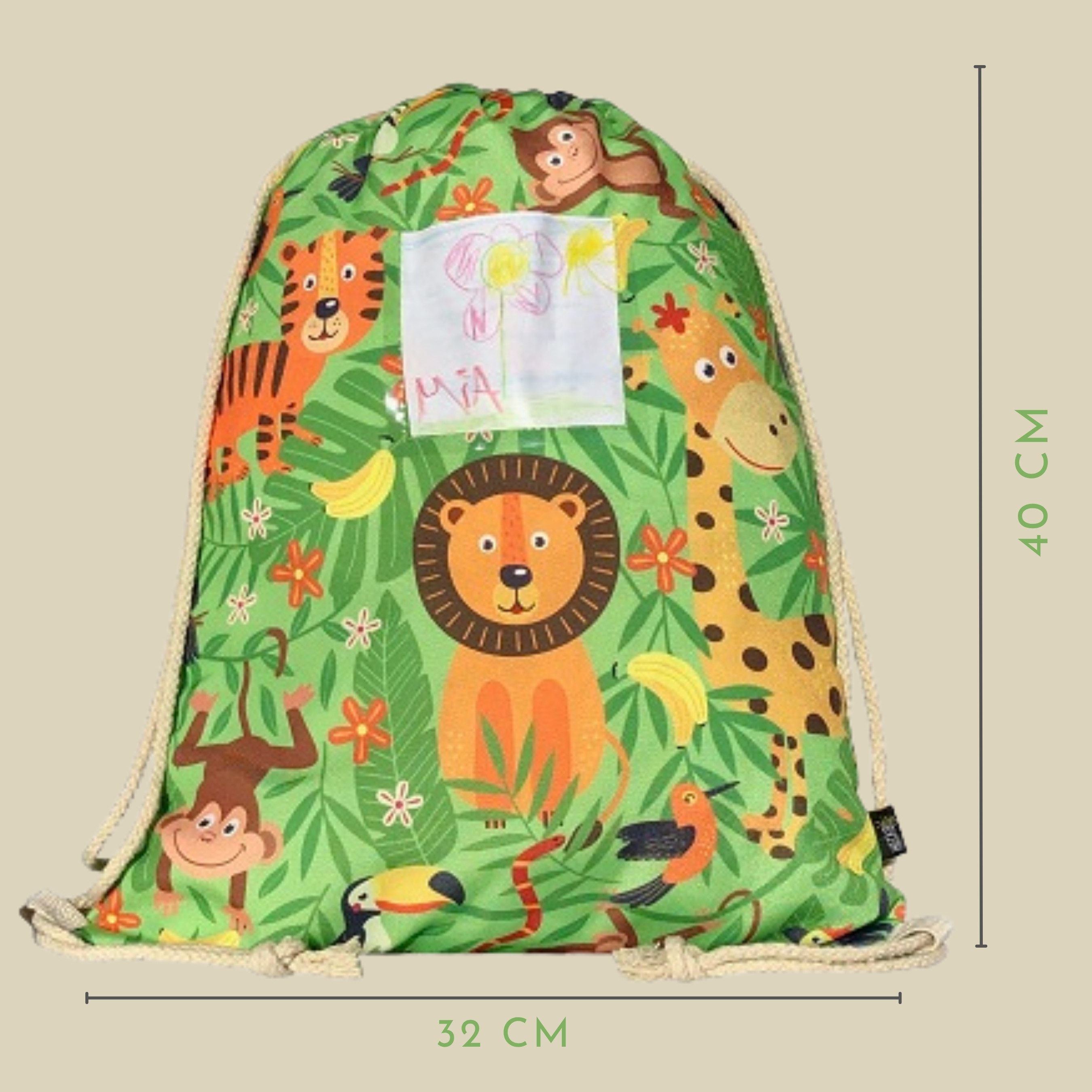 HECKBO Turnbeutel Kinder Turnbeutel 80% Baumwolle verschiedene Motive – Bild 5 von 5