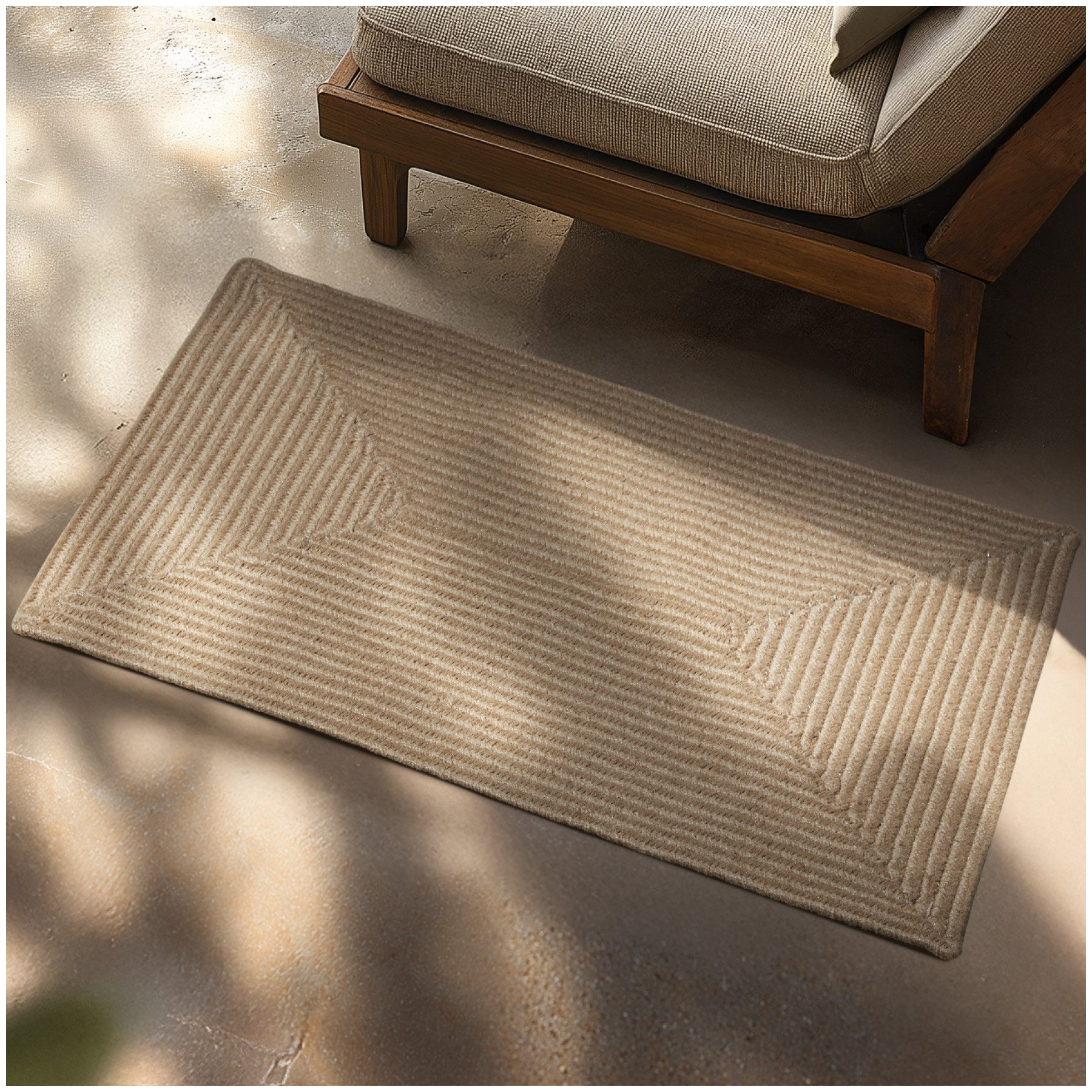 tectake Teppich Geflochtener Teppich, Rechteck, Höhe: 0.5 mm, verschiedene günstig online kaufen