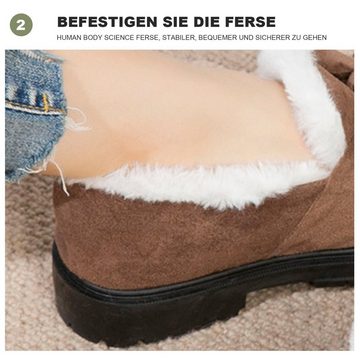 Daisred Baumwolle Schuhe Damen Fleece gepolstert kurze Röhre Schneestiefel Stiefel