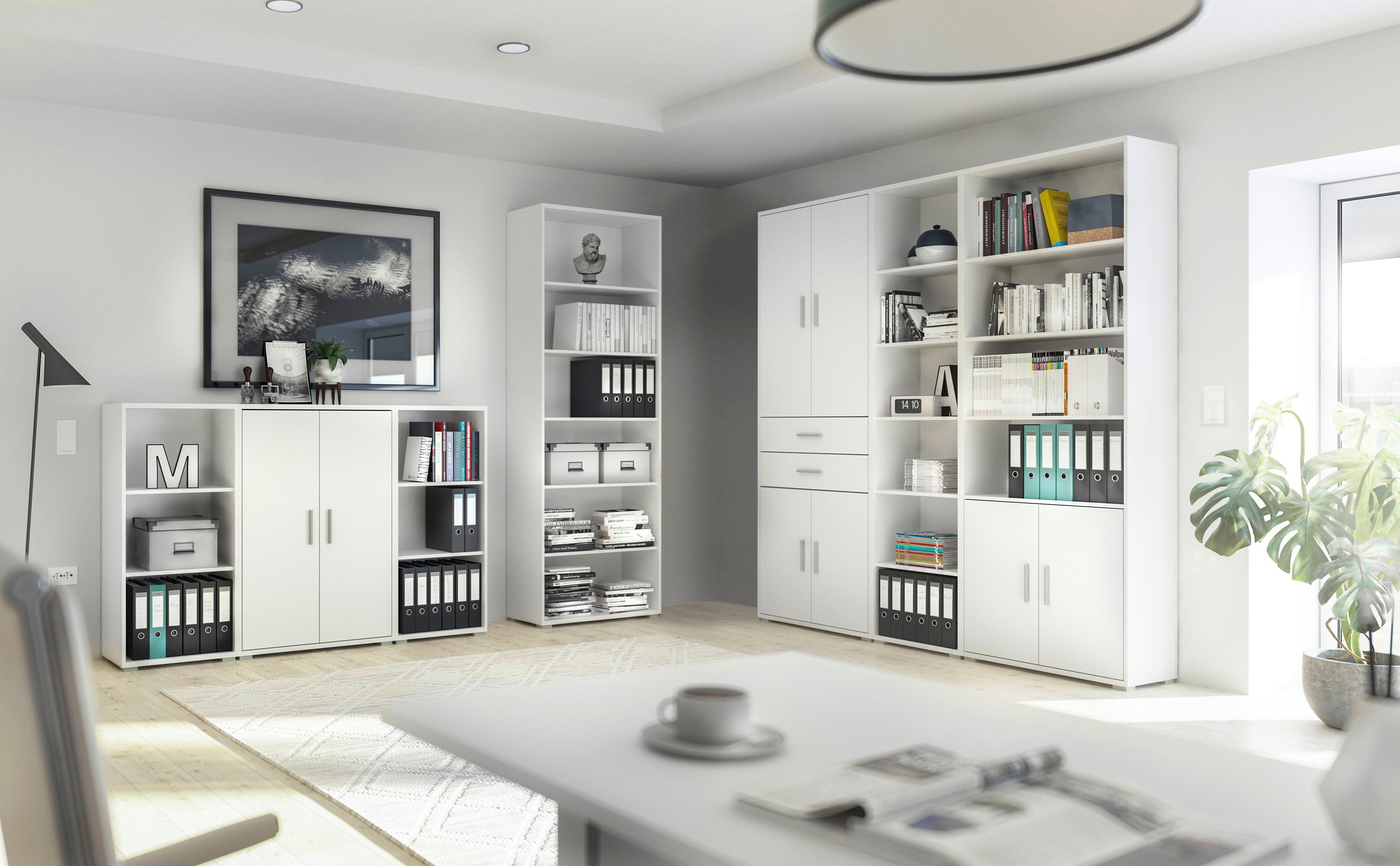 BEGA OFFICE Aktenregal Office Line, Mit 3 offenen Fächern, wahlweise in weiß oder Eiche Sonoma Nachbildung