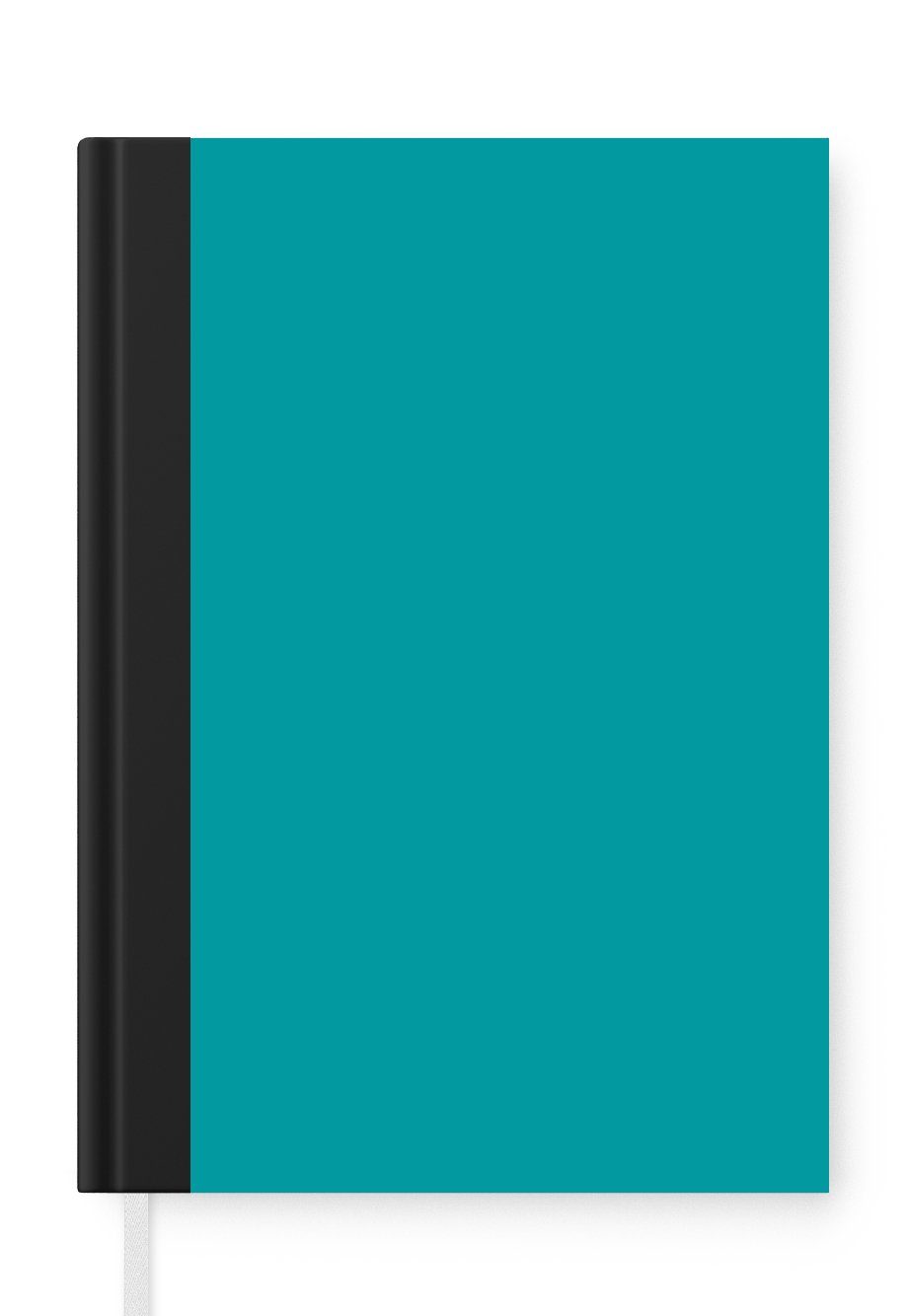 MuchoWow Notizbuch Blau - Aqua - Einfarbig - Farbe, Journal, Merkzettel, Tagebuch, Notizheft, A5, 98 Seiten, Haushaltsbuch