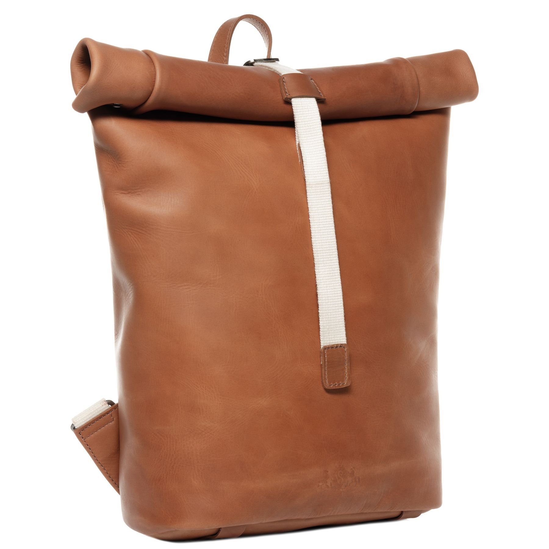 SID & VAIN Rucksack »DAMIAN«, Cityrucksack 15,4 Zoll echt Leder Unisex, Rucksack, Backpack braun