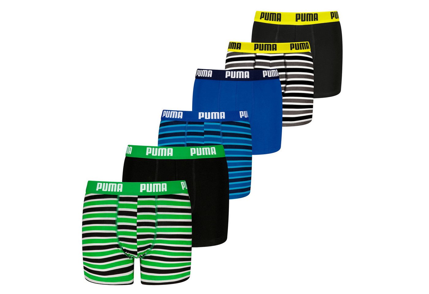 PUMA Boxer Jungen Boxershort 6er Pack Baumwolle (Packung, 6er Pack)
